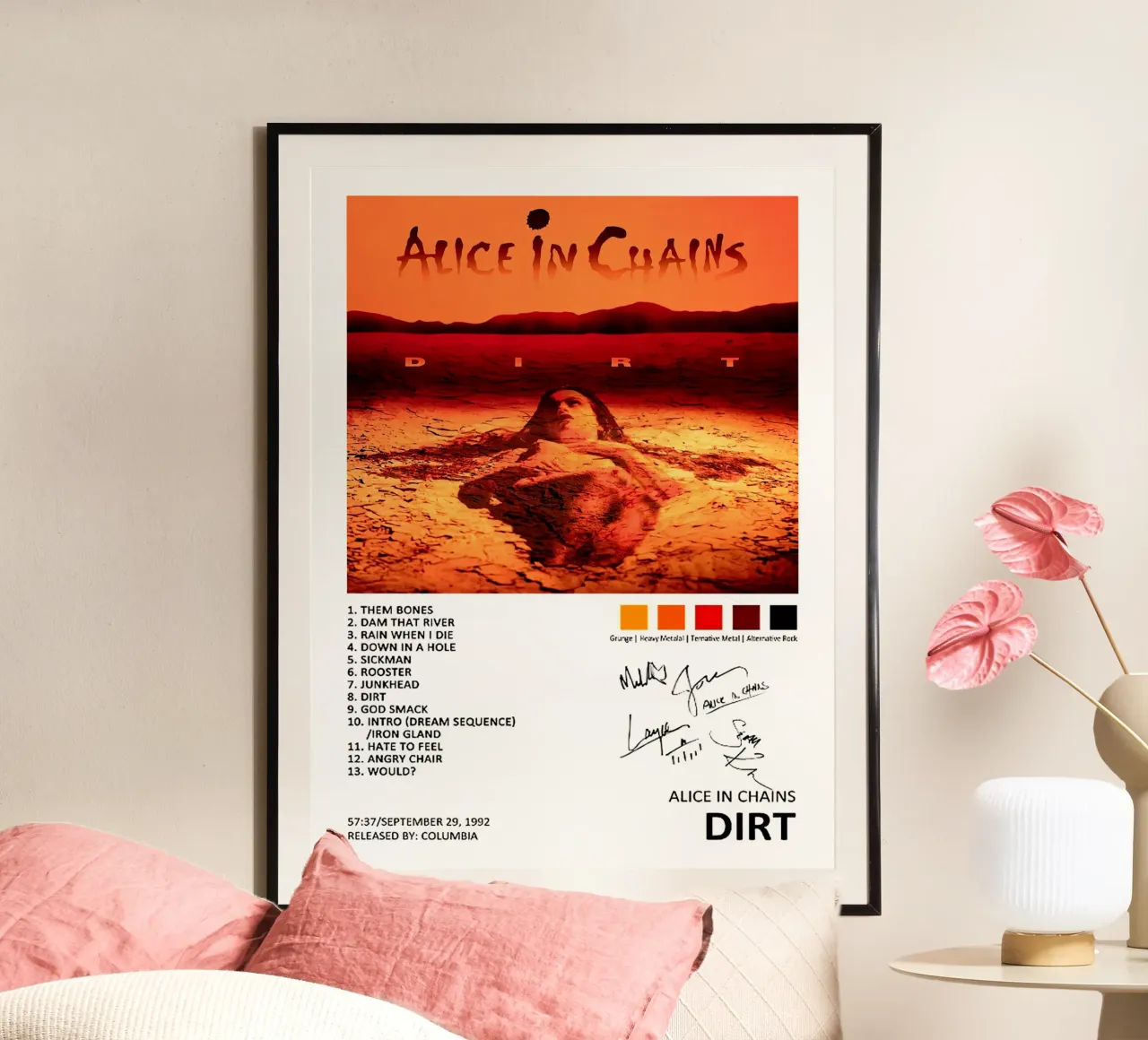 Alice In Chains Dirt Tracklists carta hahnemühle da Linda Tobrut