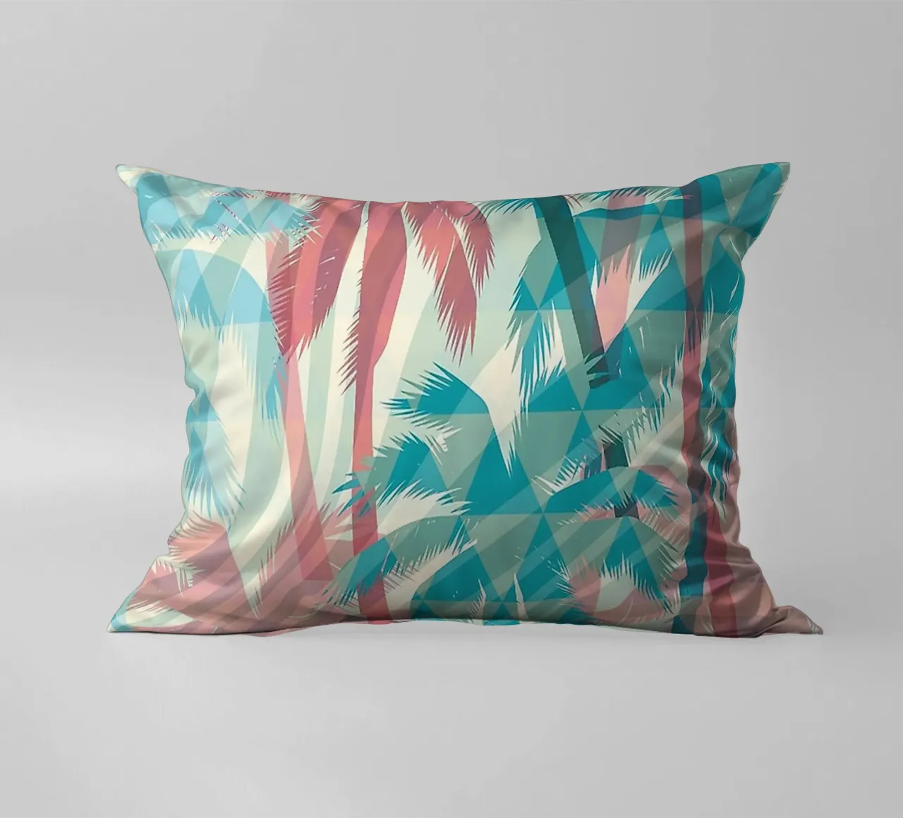 Retro Colors Abstract Palm Tree Pattern cuscino da Craw Carol