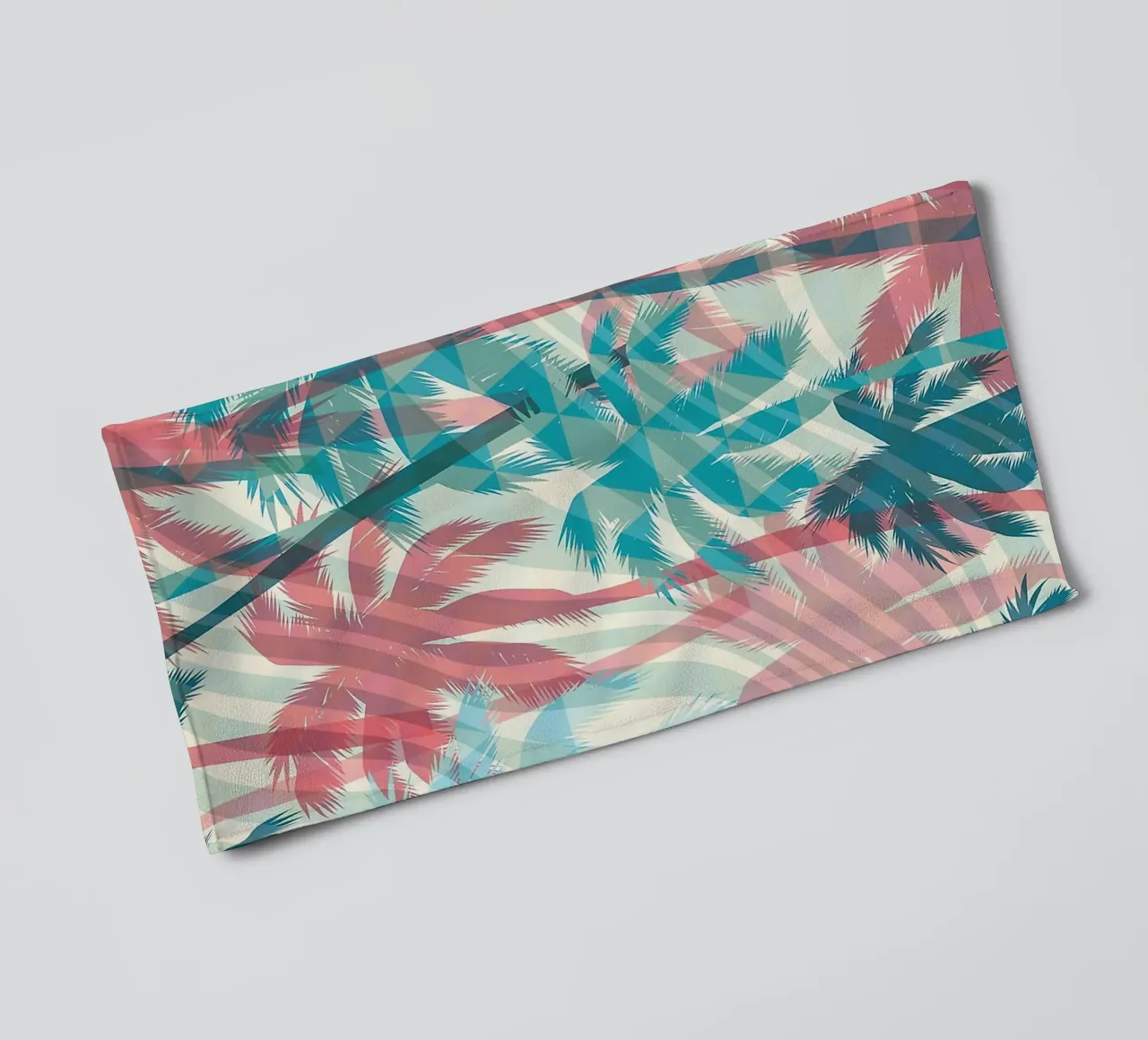 Retro Colors Abstract Palm Tree Pattern asciugamano da bagno da Craw Carol