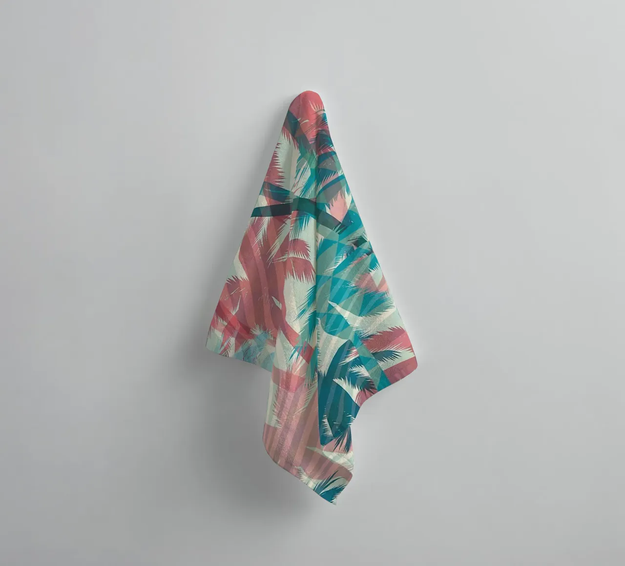 Retro Colors Abstract Palm Tree Pattern asciugamano da bagno da Craw Carol