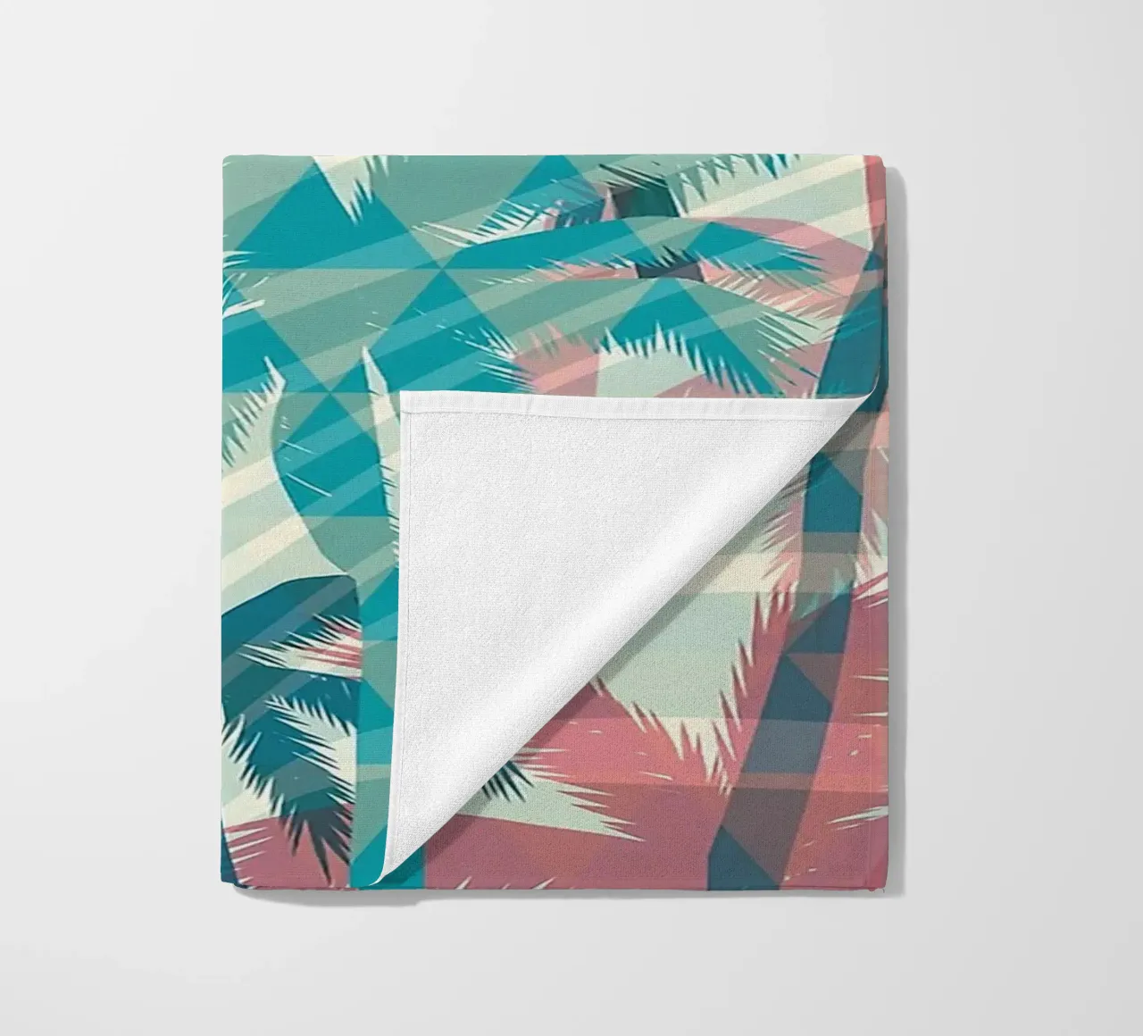 Retro Colors Abstract Palm Tree Pattern telo mare da Craw Carol