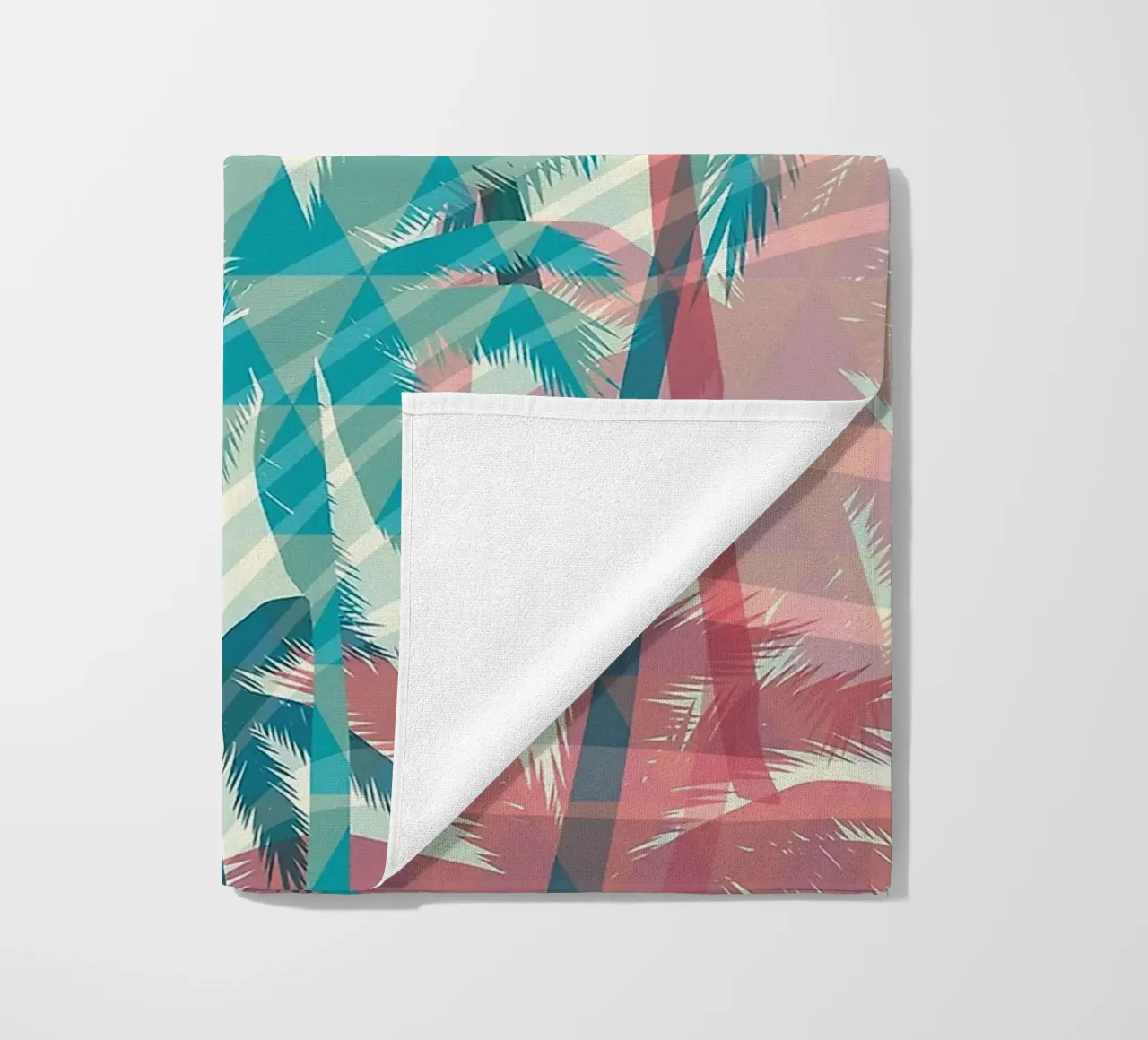 Retro Colors Abstract Palm Tree Pattern telo mare da Craw Carol