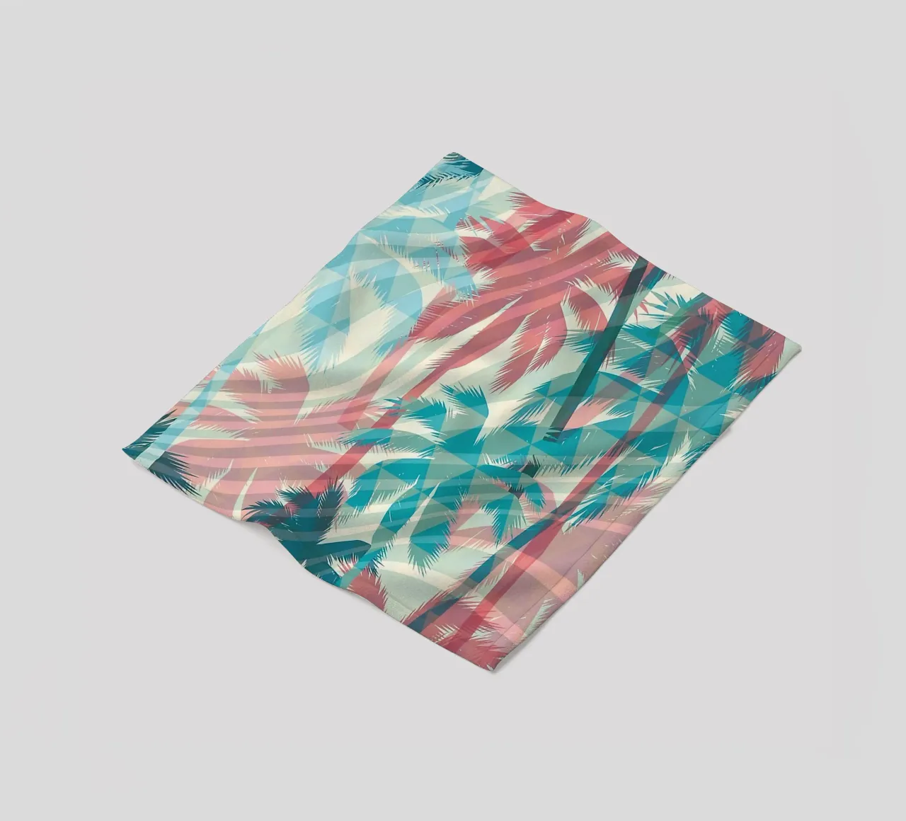 Retro Colors Abstract Palm Tree Pattern coperta in pile da Craw Carol