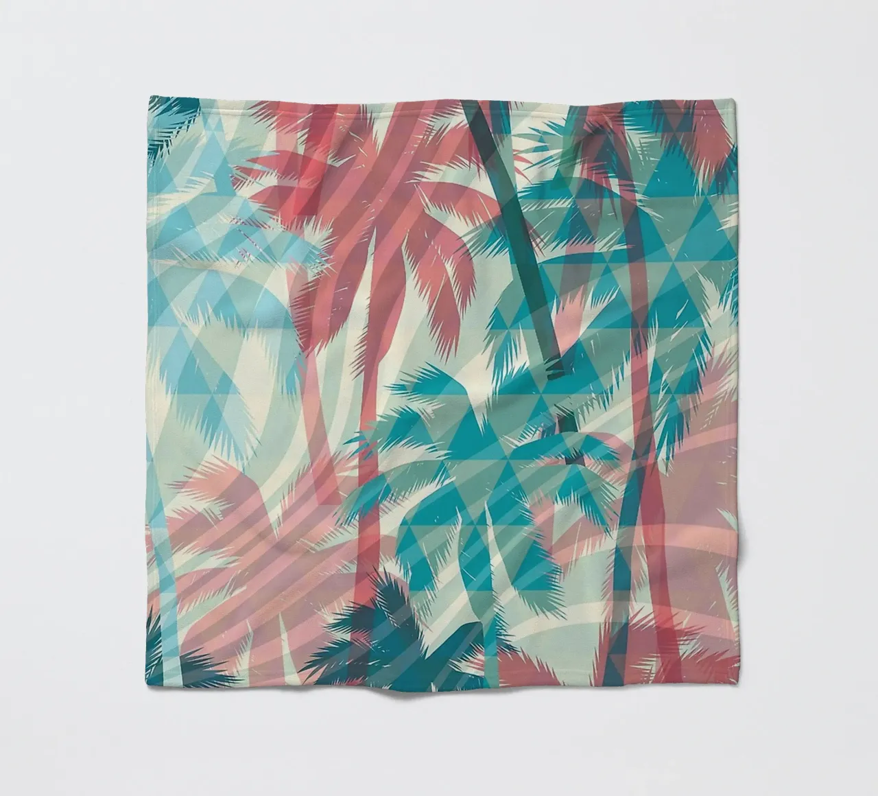 Retro Colors Abstract Palm Tree Pattern coperta in pile da Craw Carol