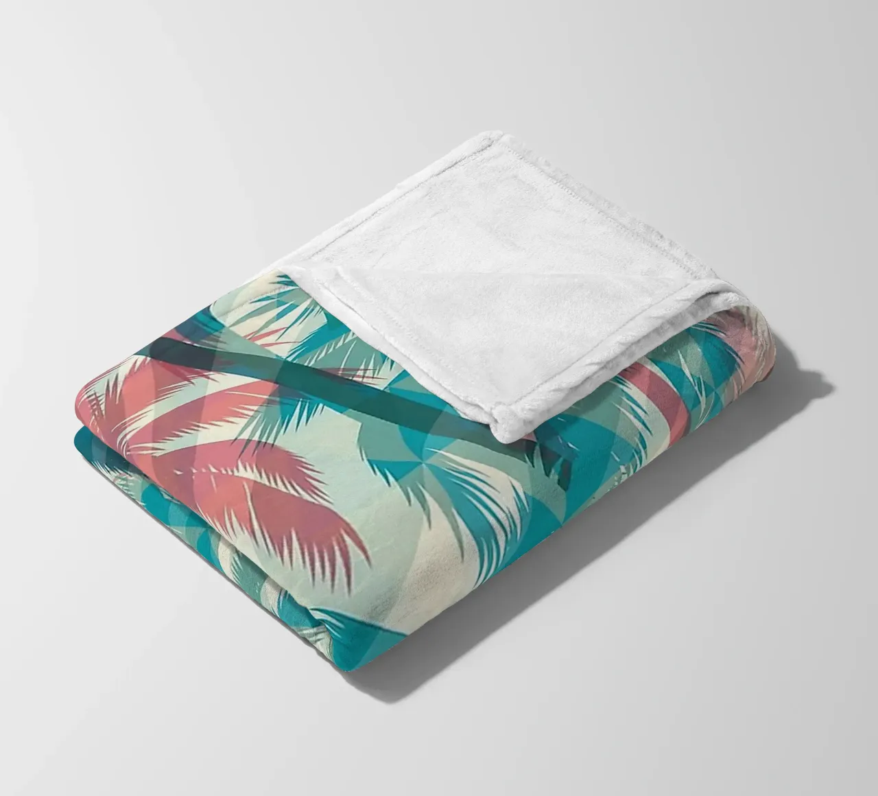 Retro Colors Abstract Palm Tree Pattern coperta in pile da Craw Carol