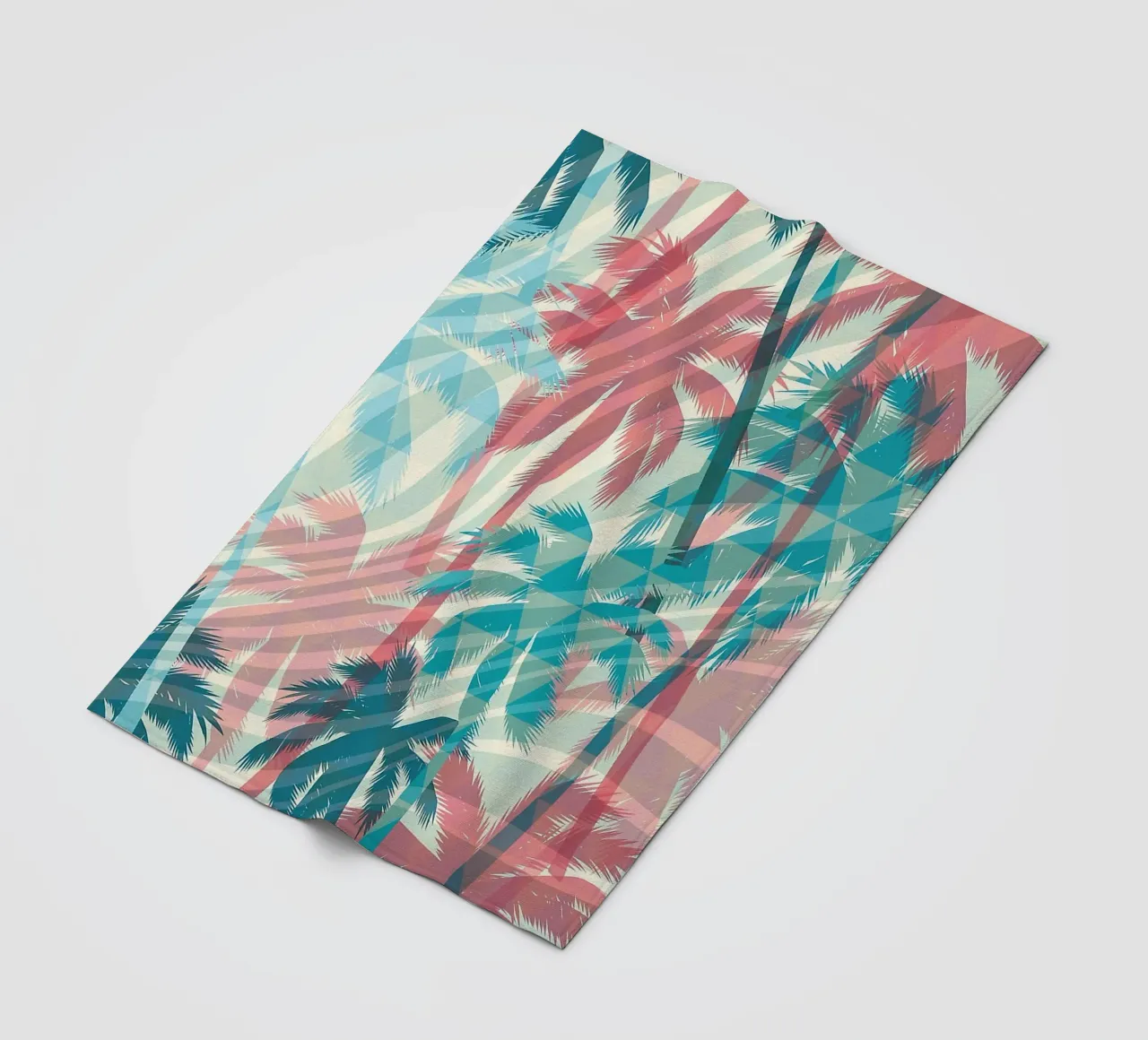 Retro Colors Abstract Palm Tree Pattern coperta in pile da Craw Carol