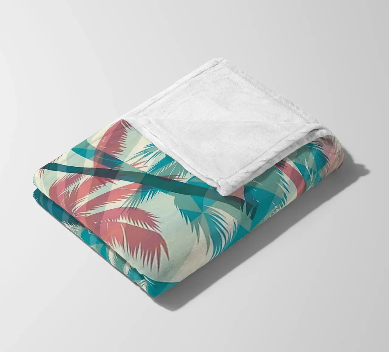 Retro Colors Abstract Palm Tree Pattern coperta in pile da Craw Carol