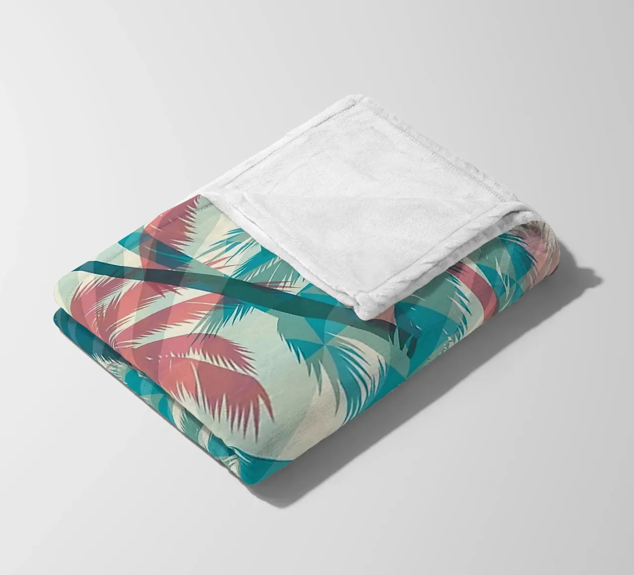 Retro Colors Abstract Palm Tree Pattern coperta in pile da Craw Carol