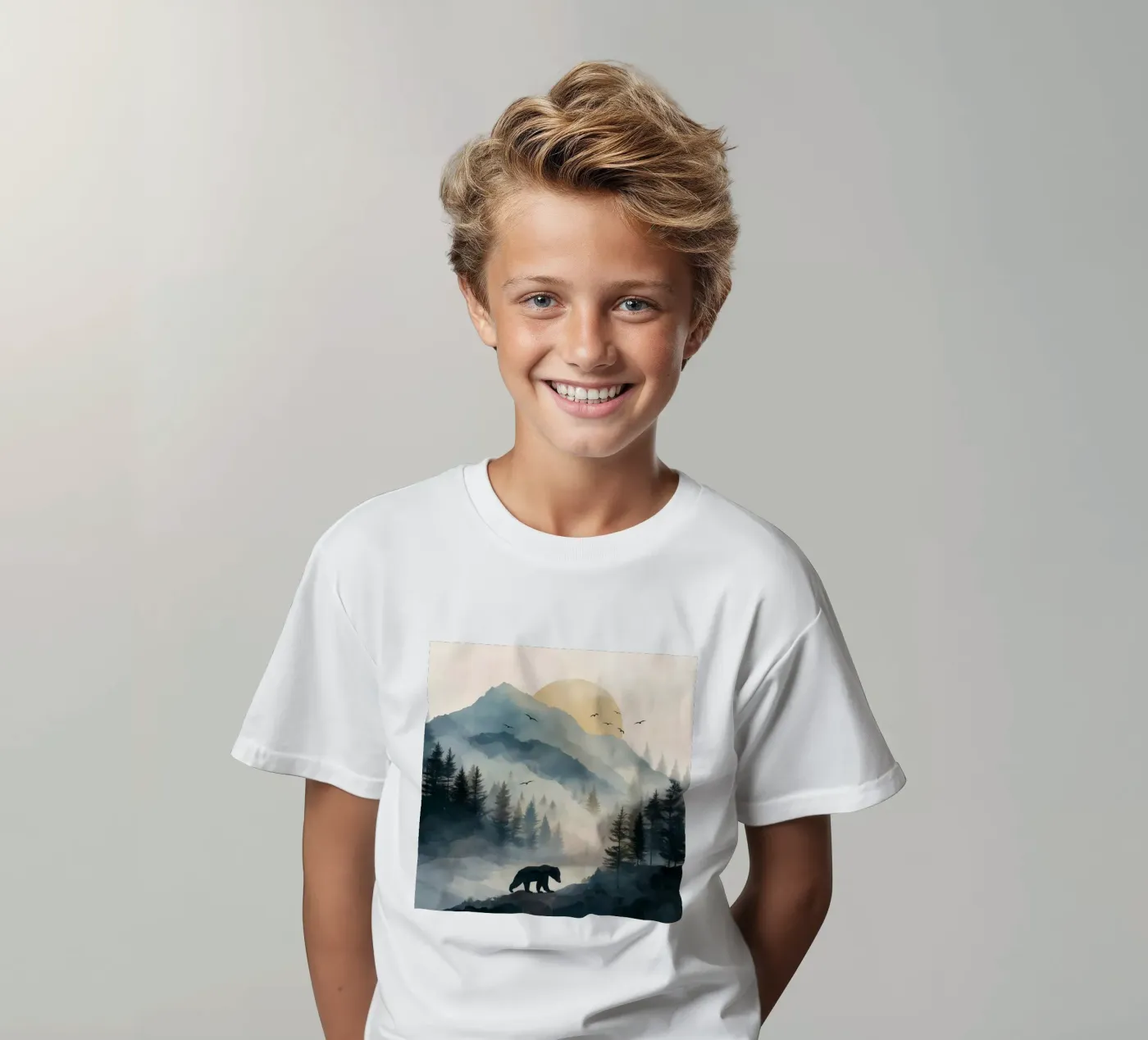 Orso di montagna t-shirt bambini da Dune