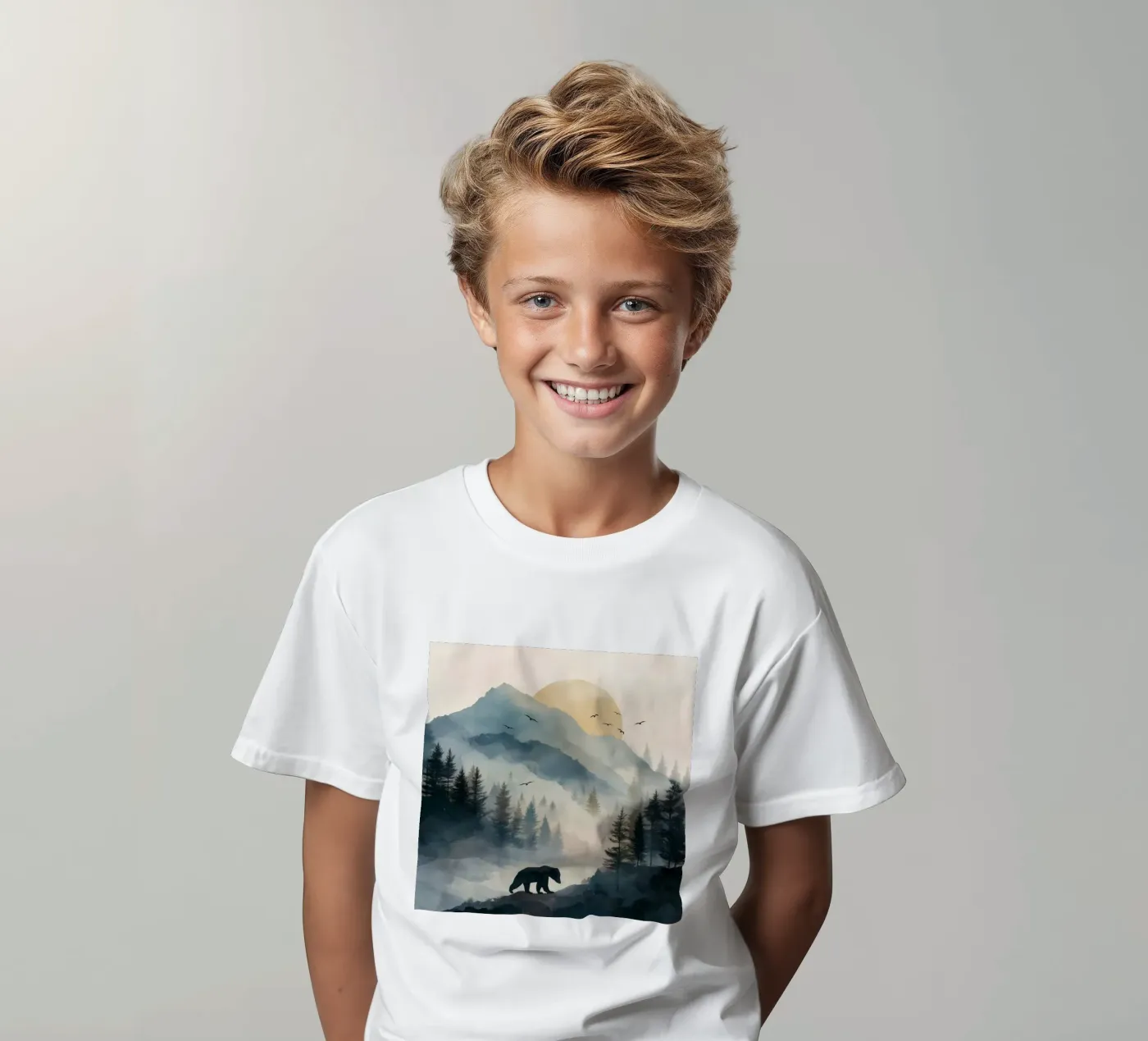 Orso di montagna t-shirt bambini da Dune