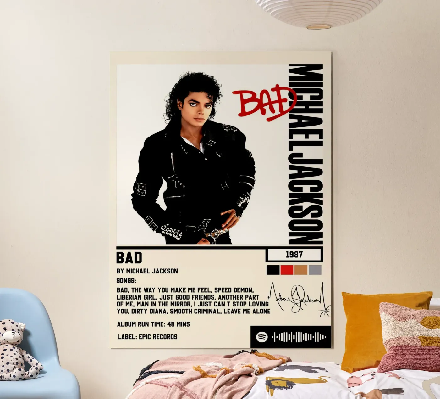 Michael Jackson Bad Tracklists poster da Linda Tobrut