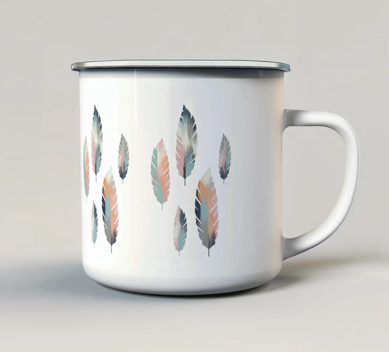 Foglie pastello tazza in smalto da Orara Studio