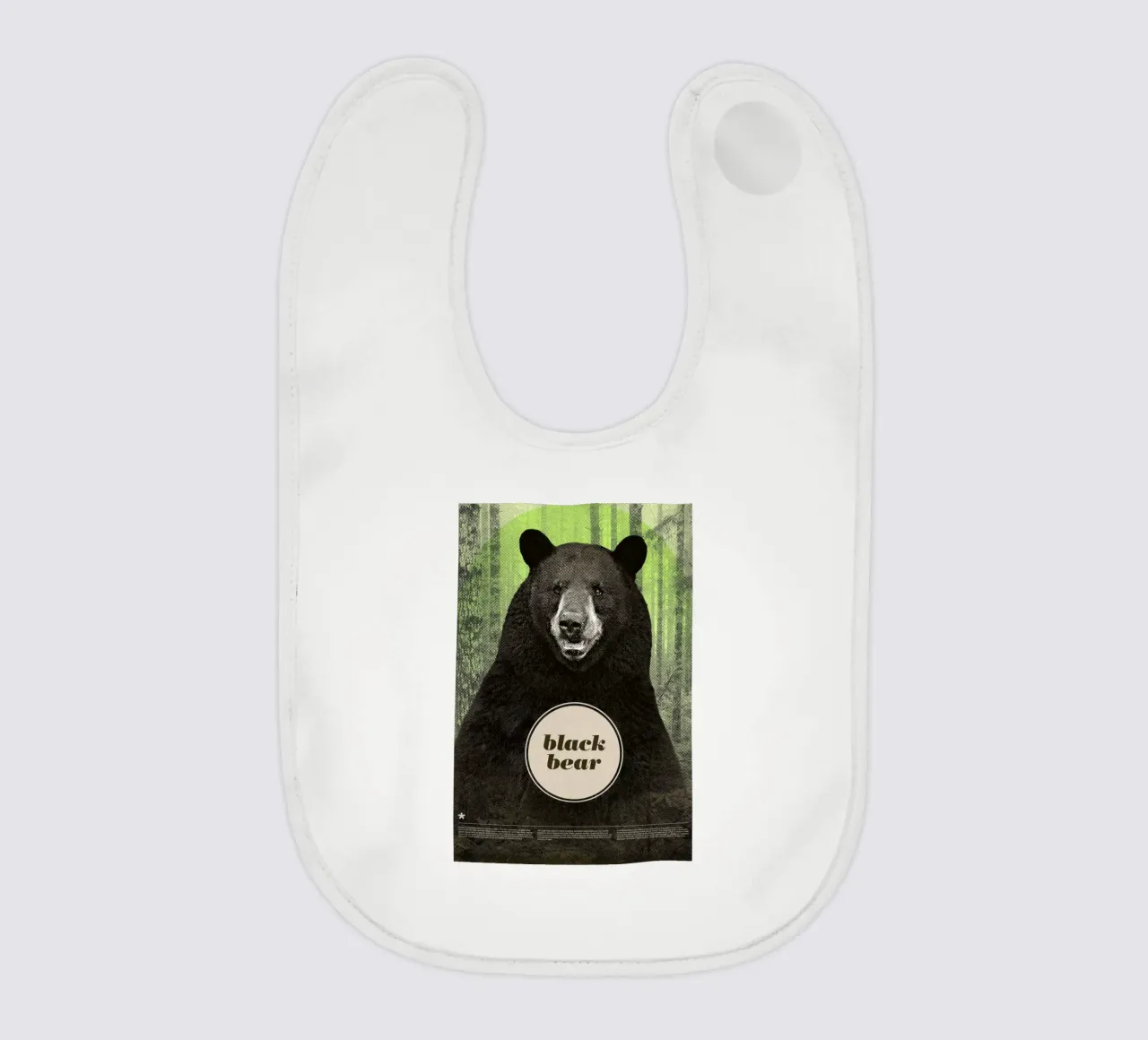 Black Bear baby bib by Chase Kunz