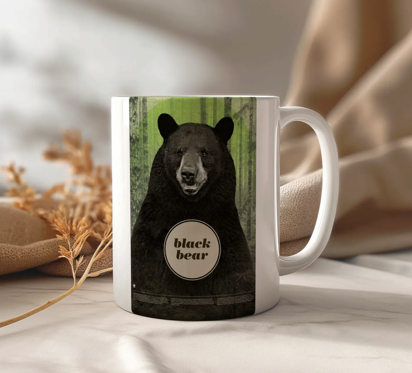 Black Bear ceramic mug by Chase Kunz
