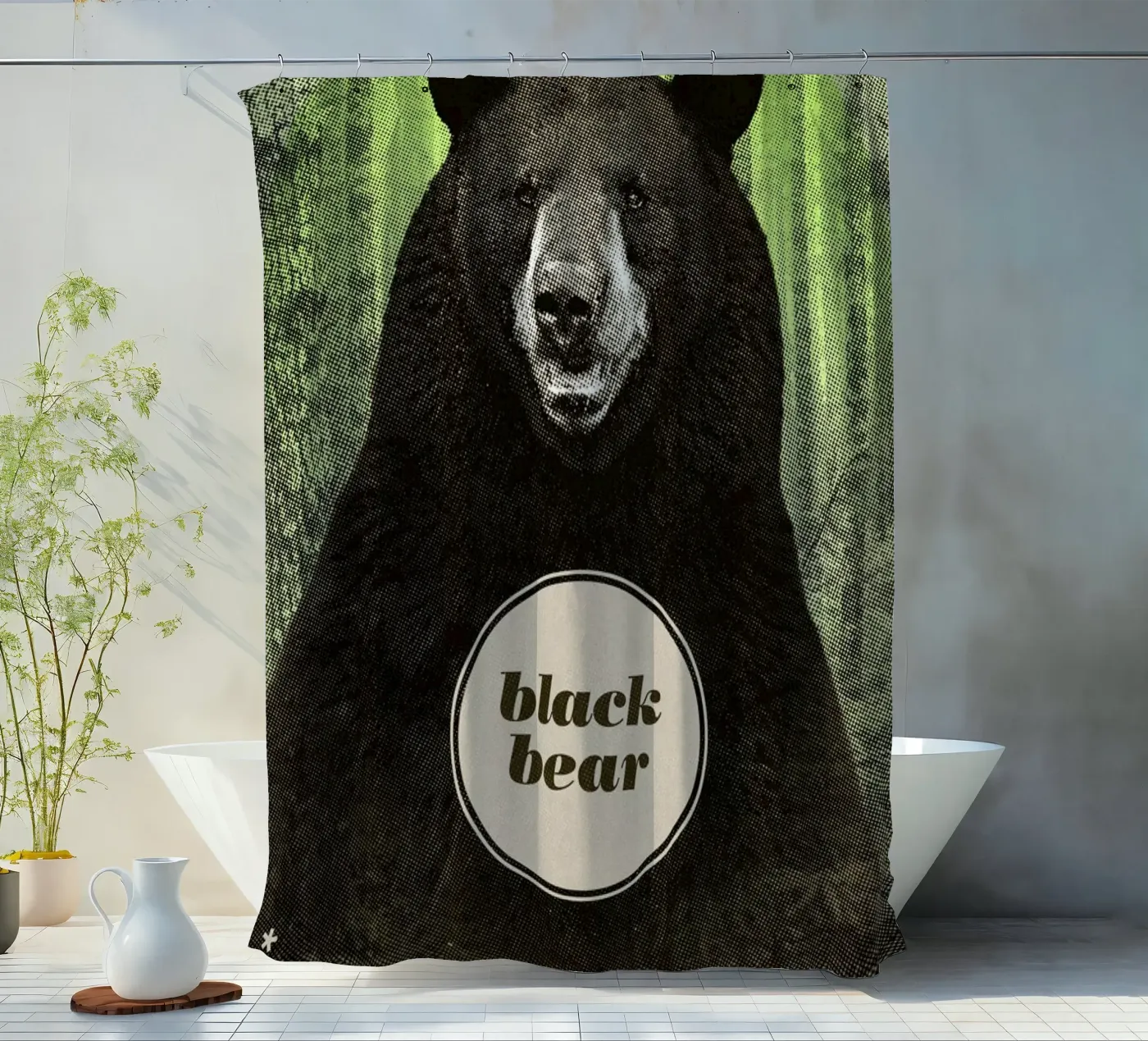 Black Bear Duschvorhang von Chase Kunz