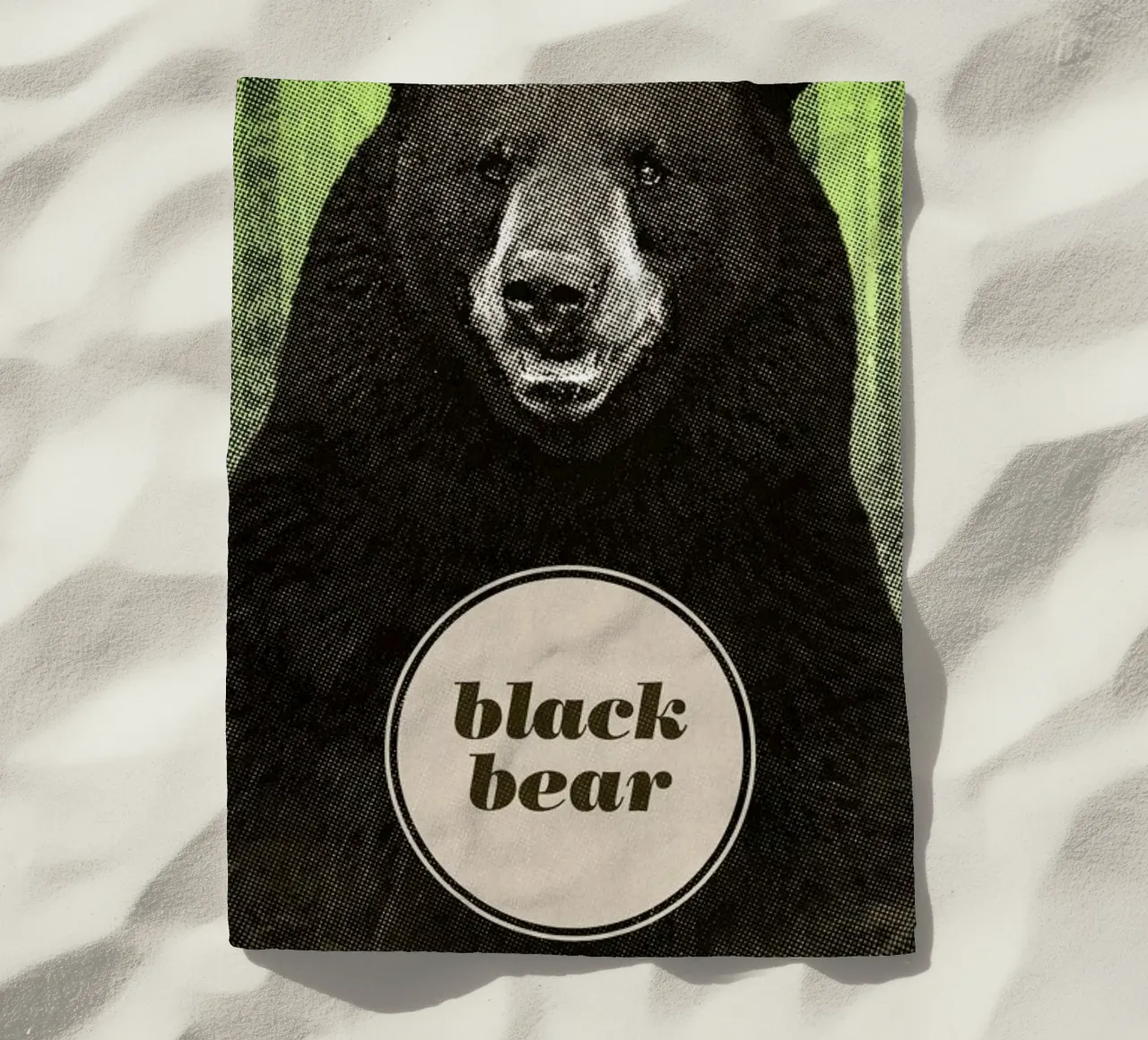 Black Bear beach towel by Chase Kunz