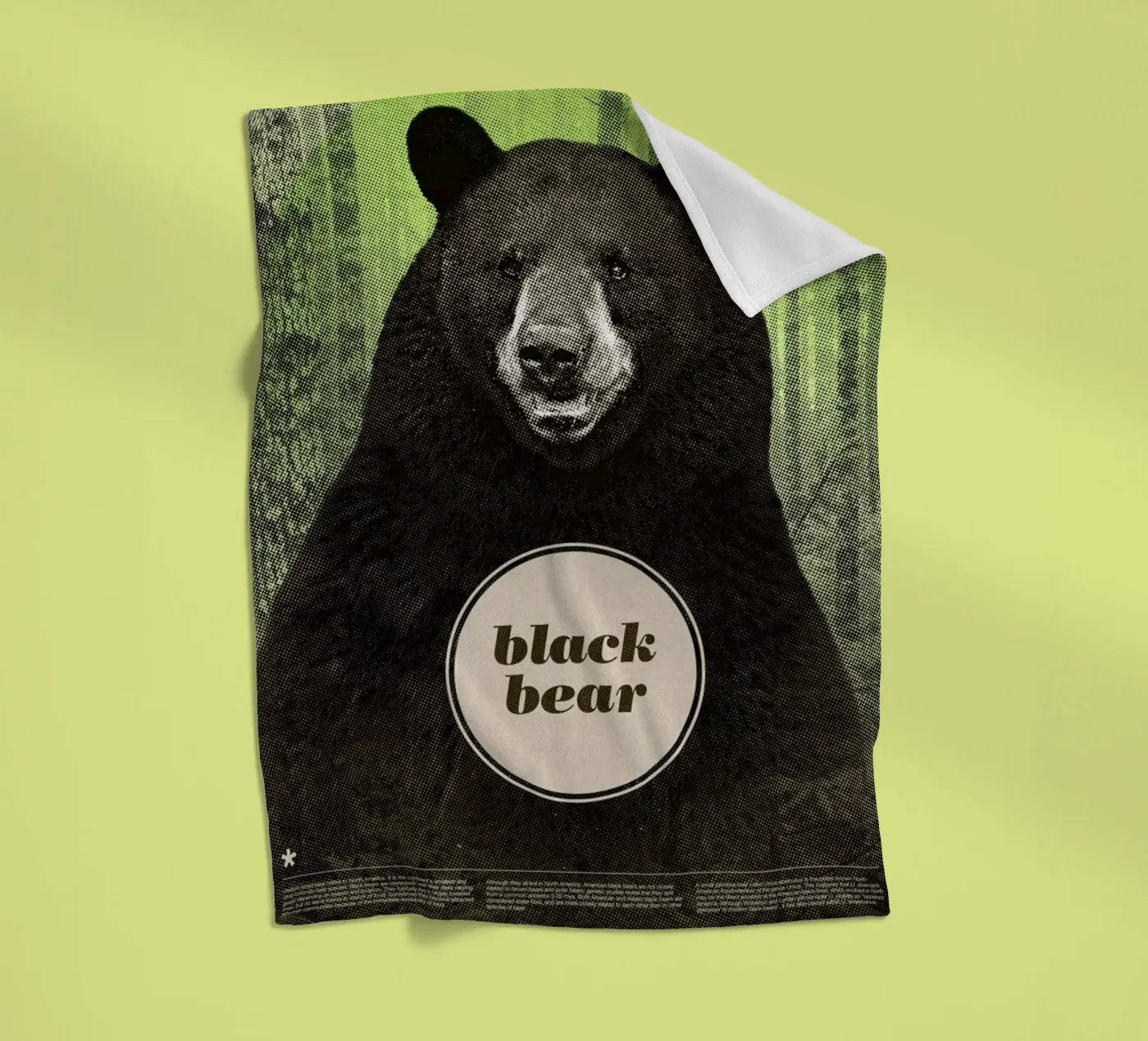 Black Bear fleece blanket by Chase Kunz