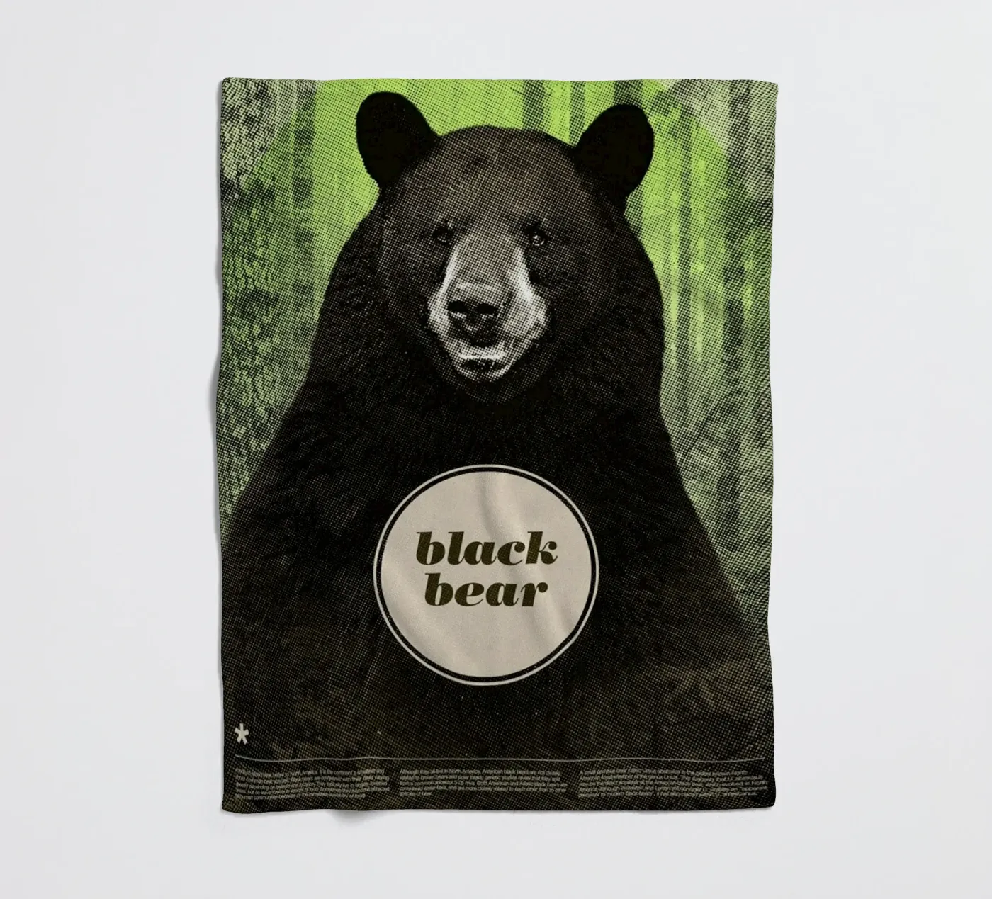 Black Bear fleece blanket by Chase Kunz