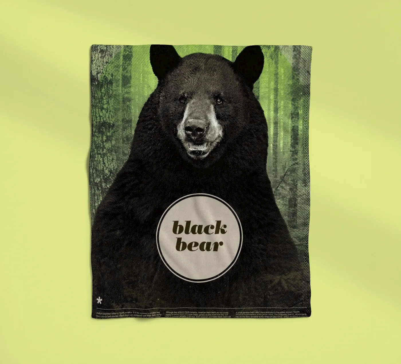 Black Bear fleece blanket by Chase Kunz