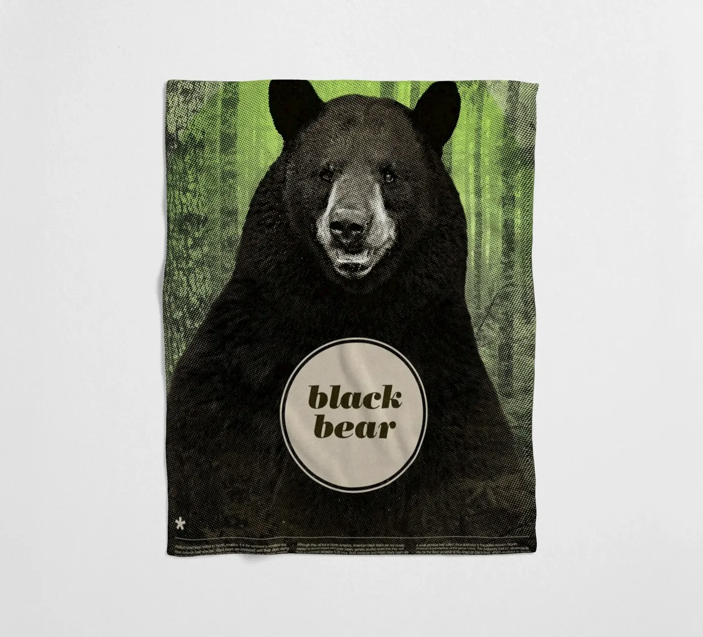 Black Bear fleece blanket by Chase Kunz