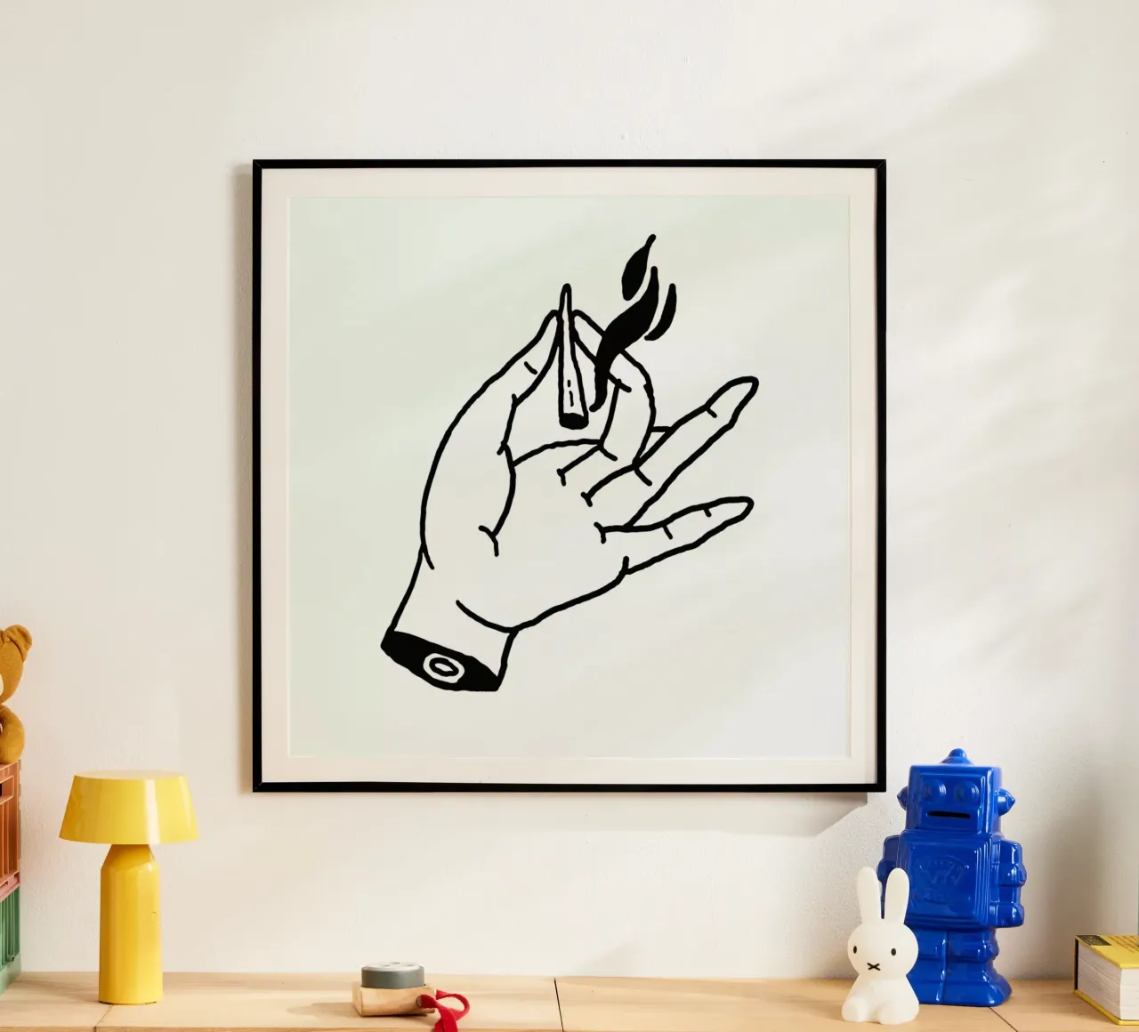 Smoke poster con telaio in alluminio da Nick Cocozza