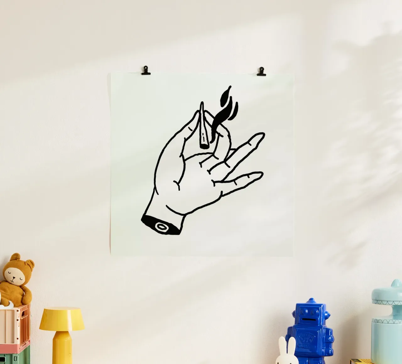Smoke poster con telaio in alluminio da Nick Cocozza