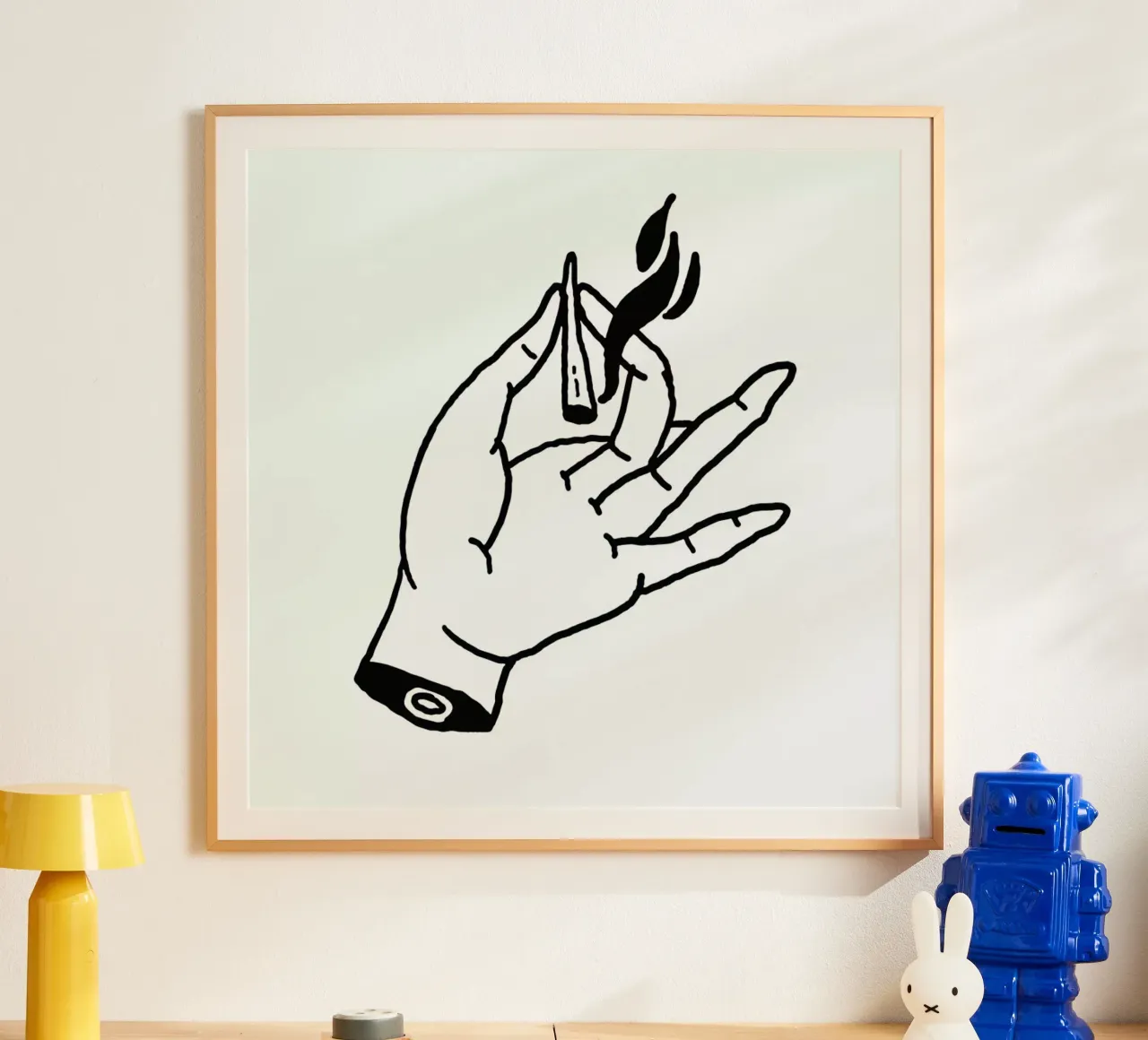 Smoke poster con telaio in alluminio da Nick Cocozza