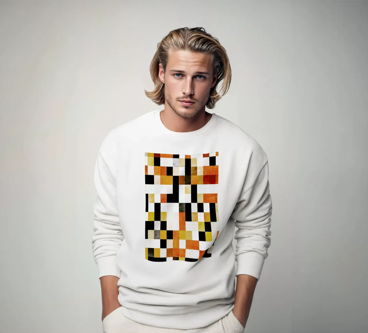 Orange Squares felpa da In Full Color