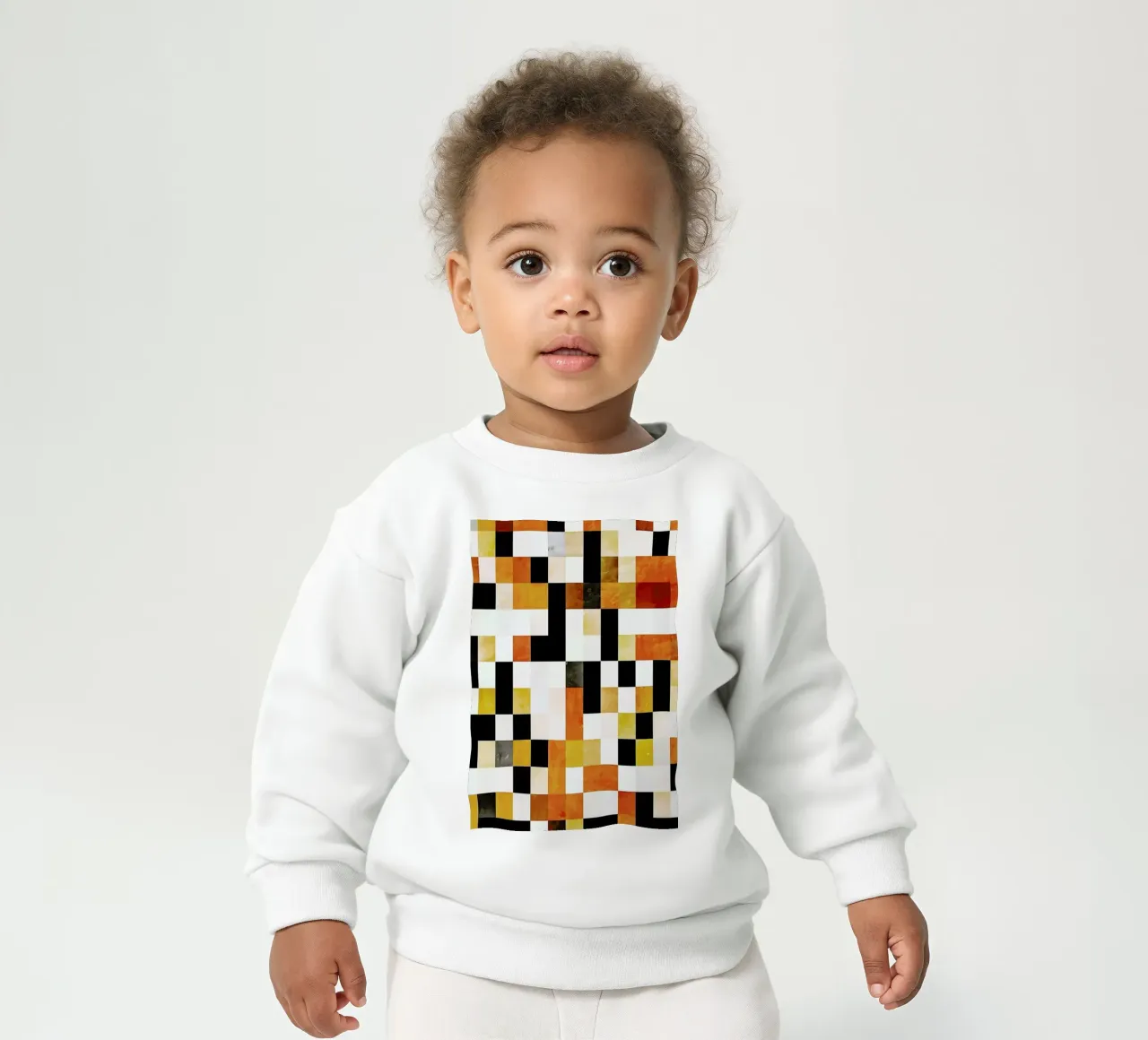 Orange Squares felpa neonato da In Full Color