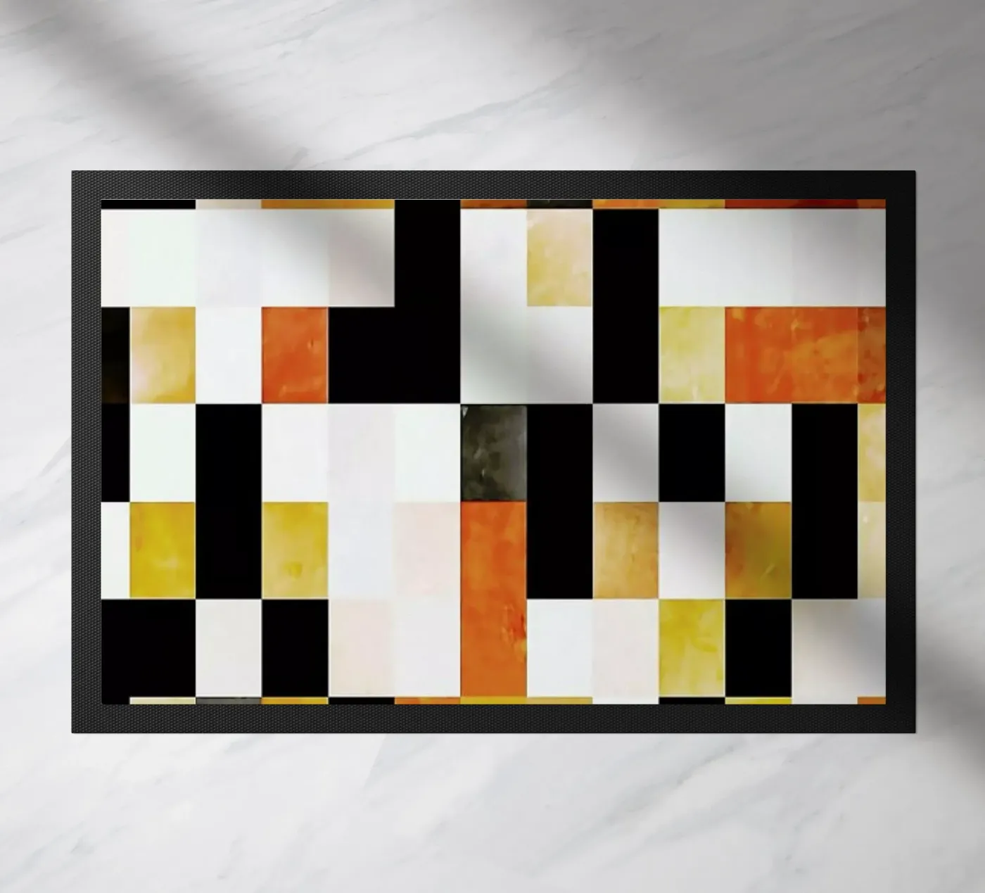 Orange Squares doormat by In Full Color