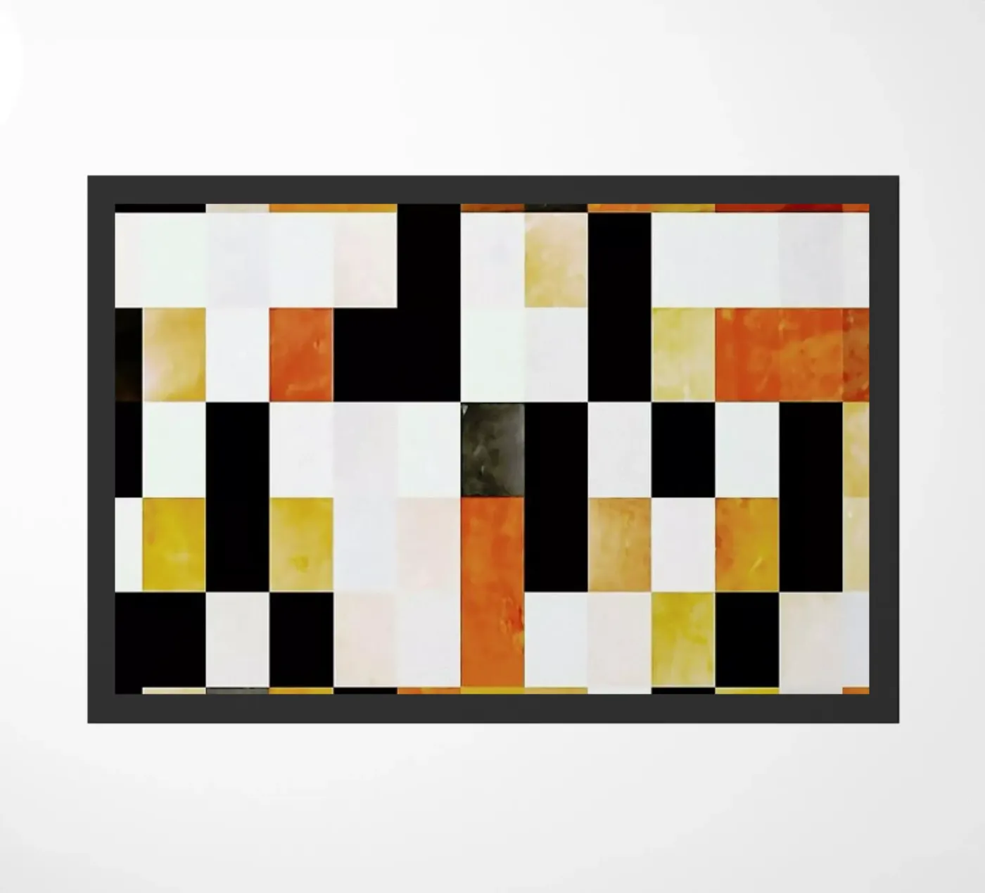Orange Squares doormat by In Full Color