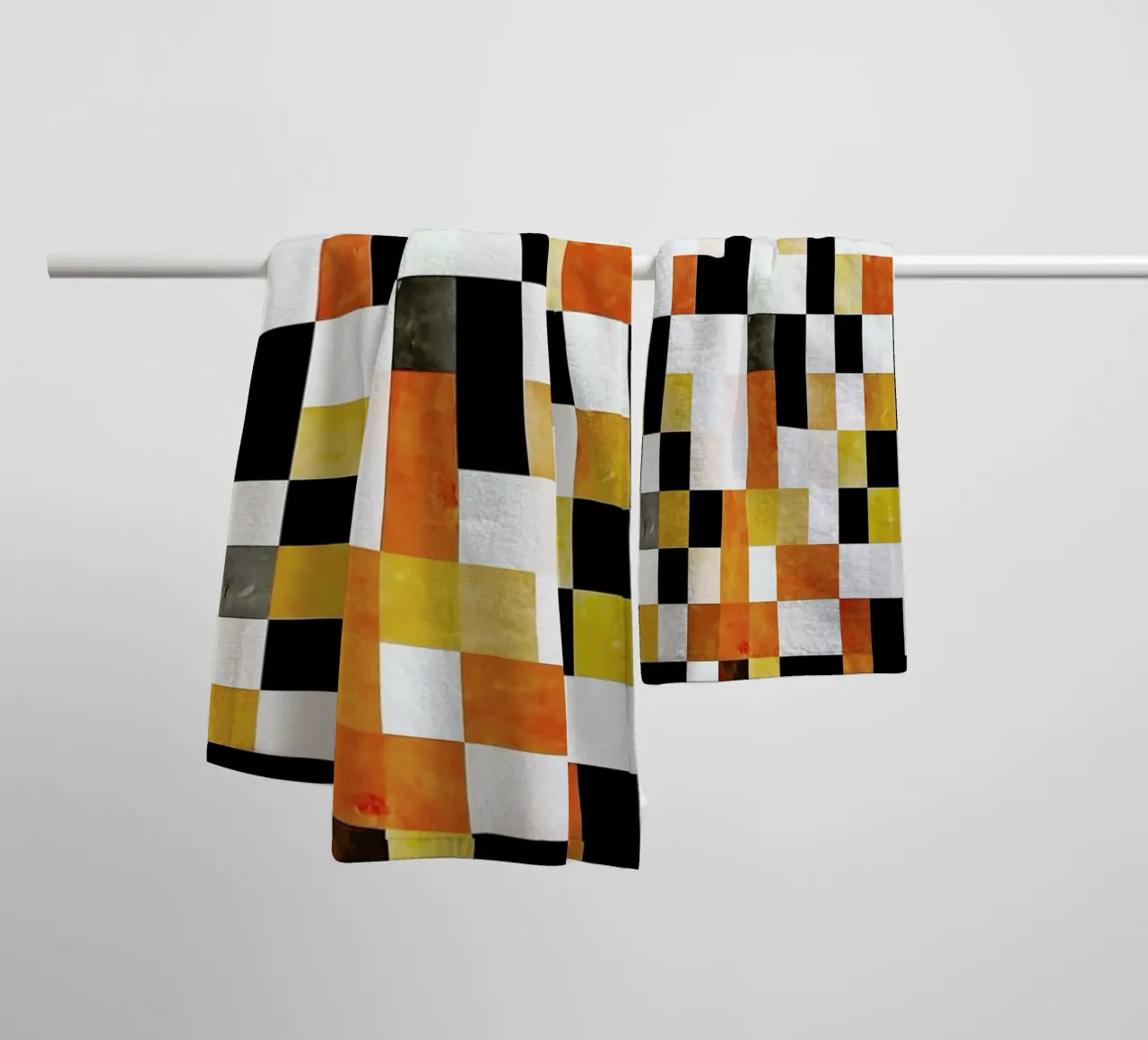 Orange Squares asciugamano da bagno da In Full Color