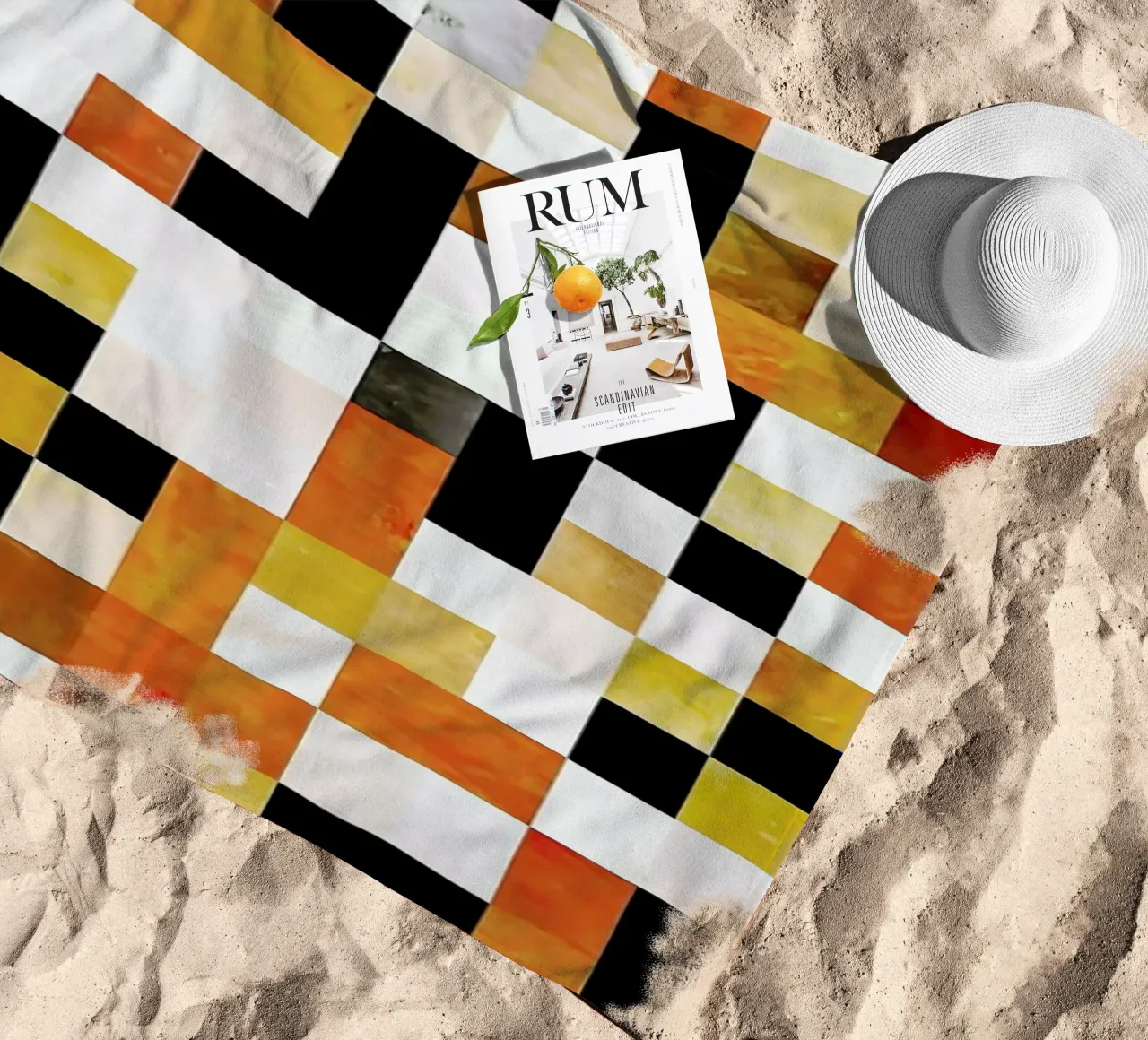 Orange Squares telo mare da In Full Color