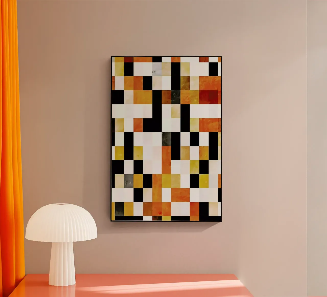 Orange Squares plexiglass da In Full Color