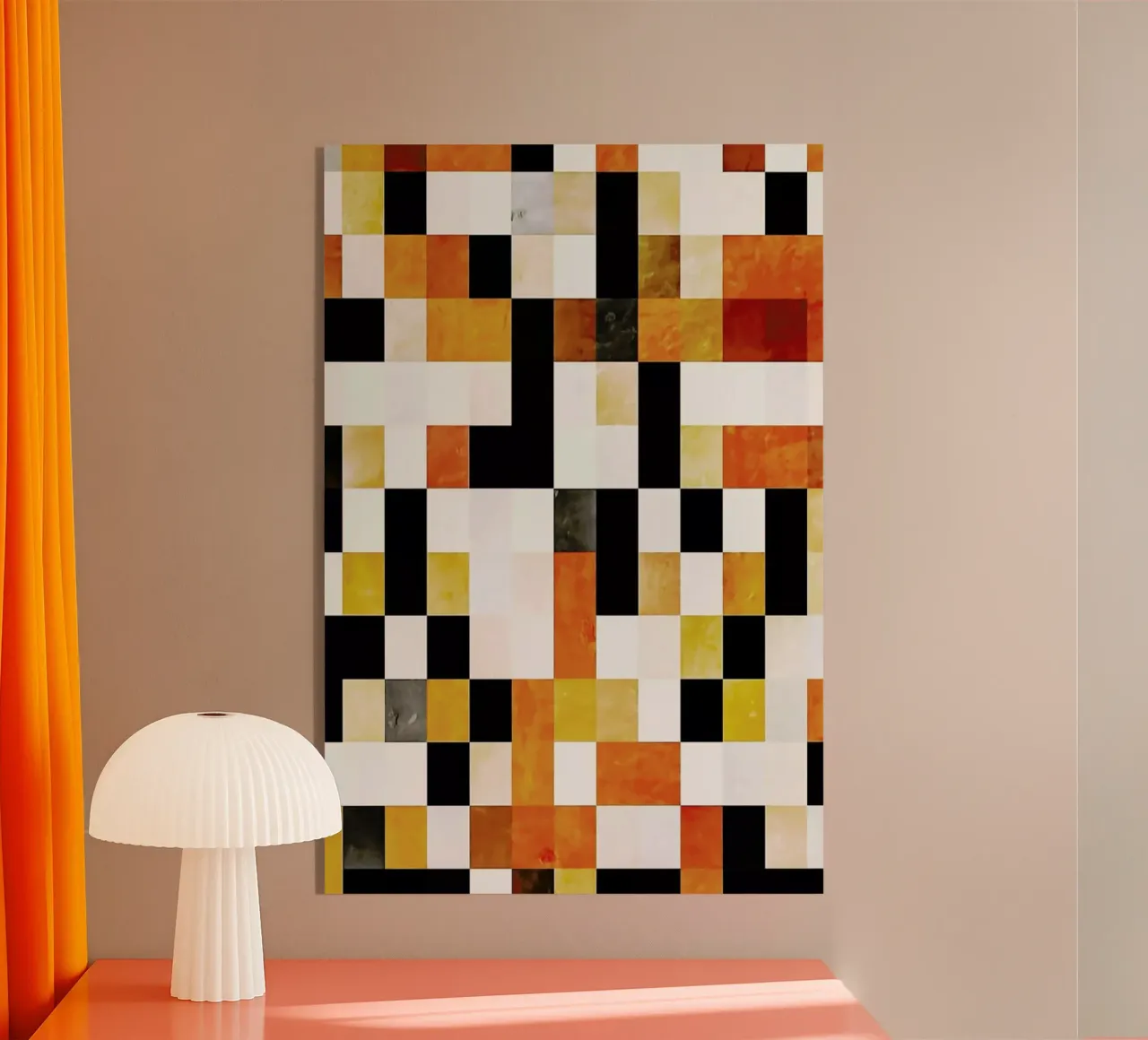 Orange Squares plexiglass da In Full Color