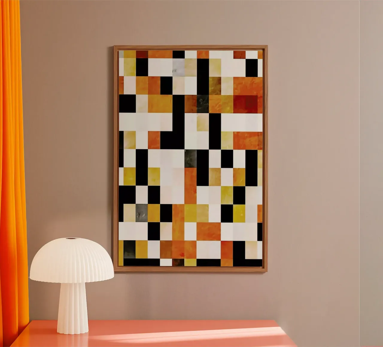 Orange Squares alluminio dibond da In Full Color