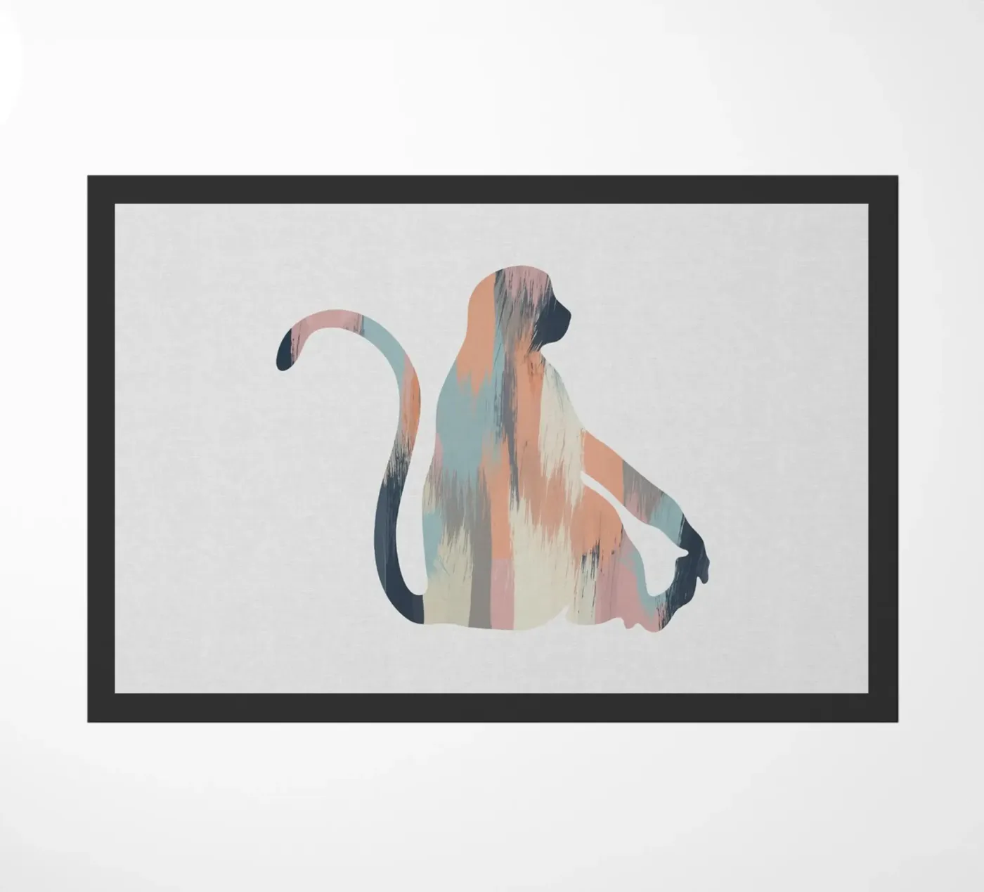Pastel Monkey doormat by Orara Studio