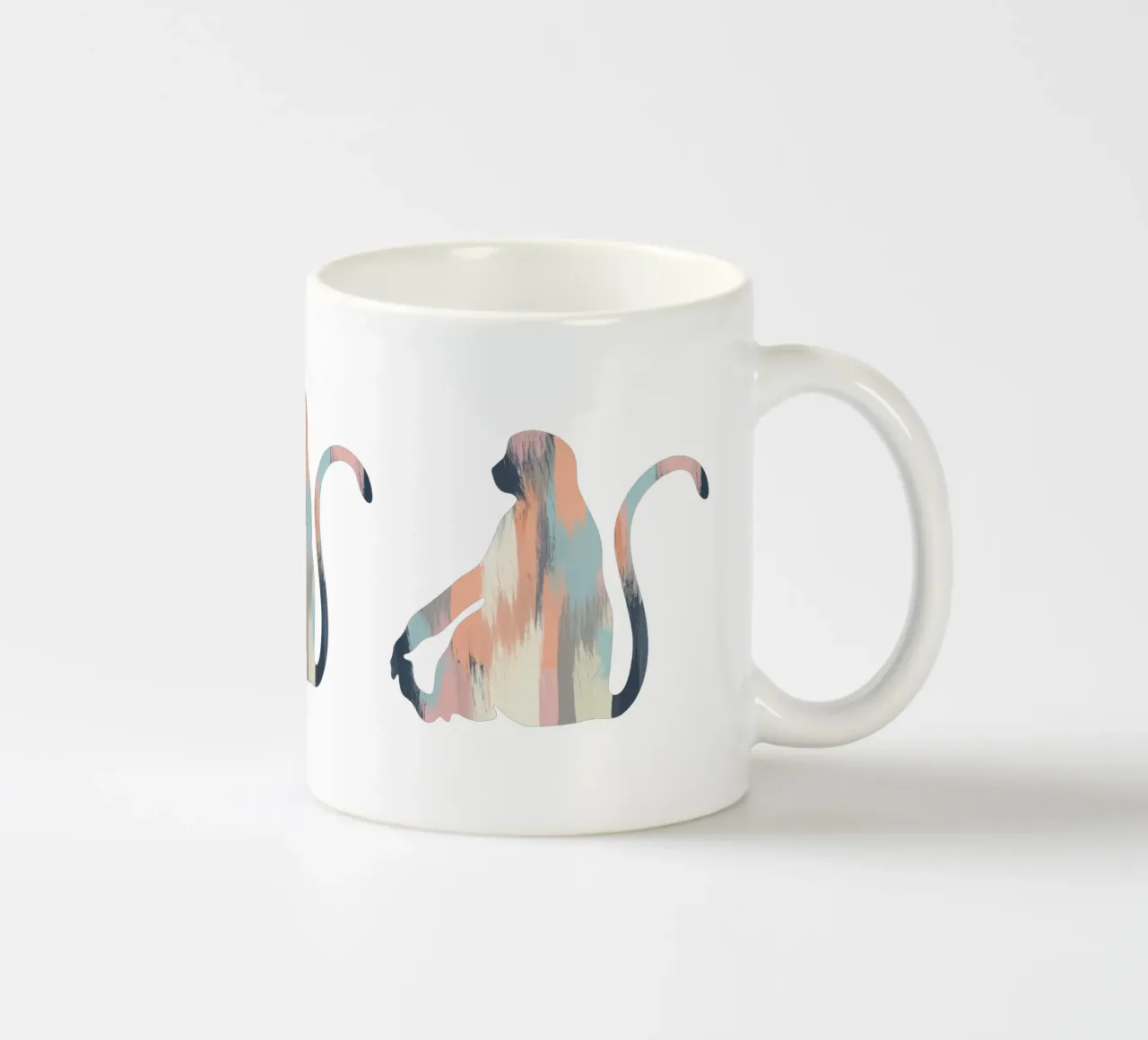 Pastel Monkey tazza in ceramica da Orara Studio