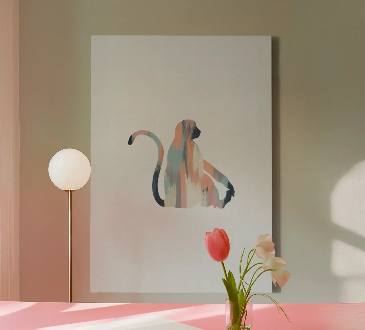 Pastel Monkey canvas by Orara Studio