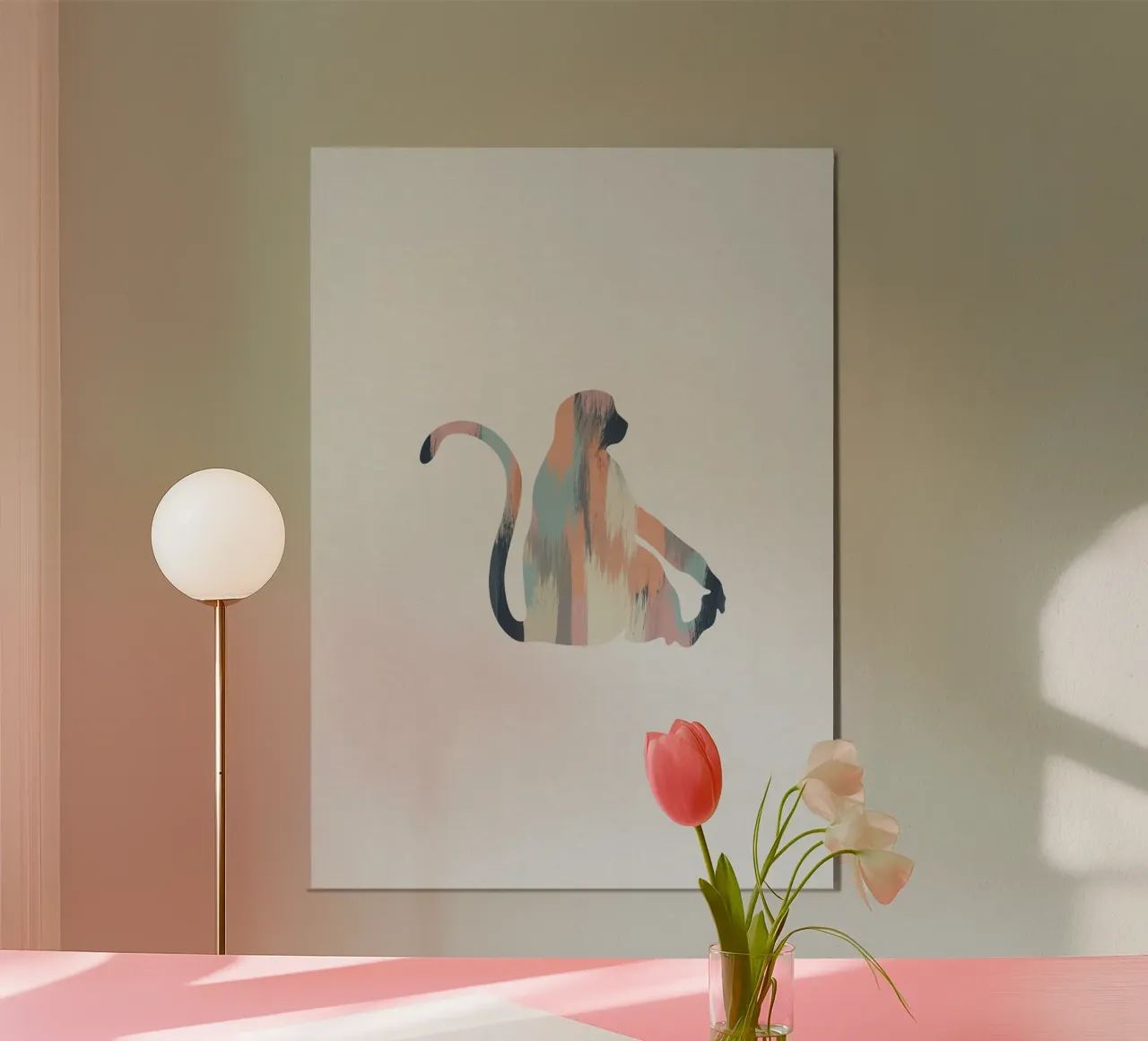 Pastel Monkey poster da Orara Studio