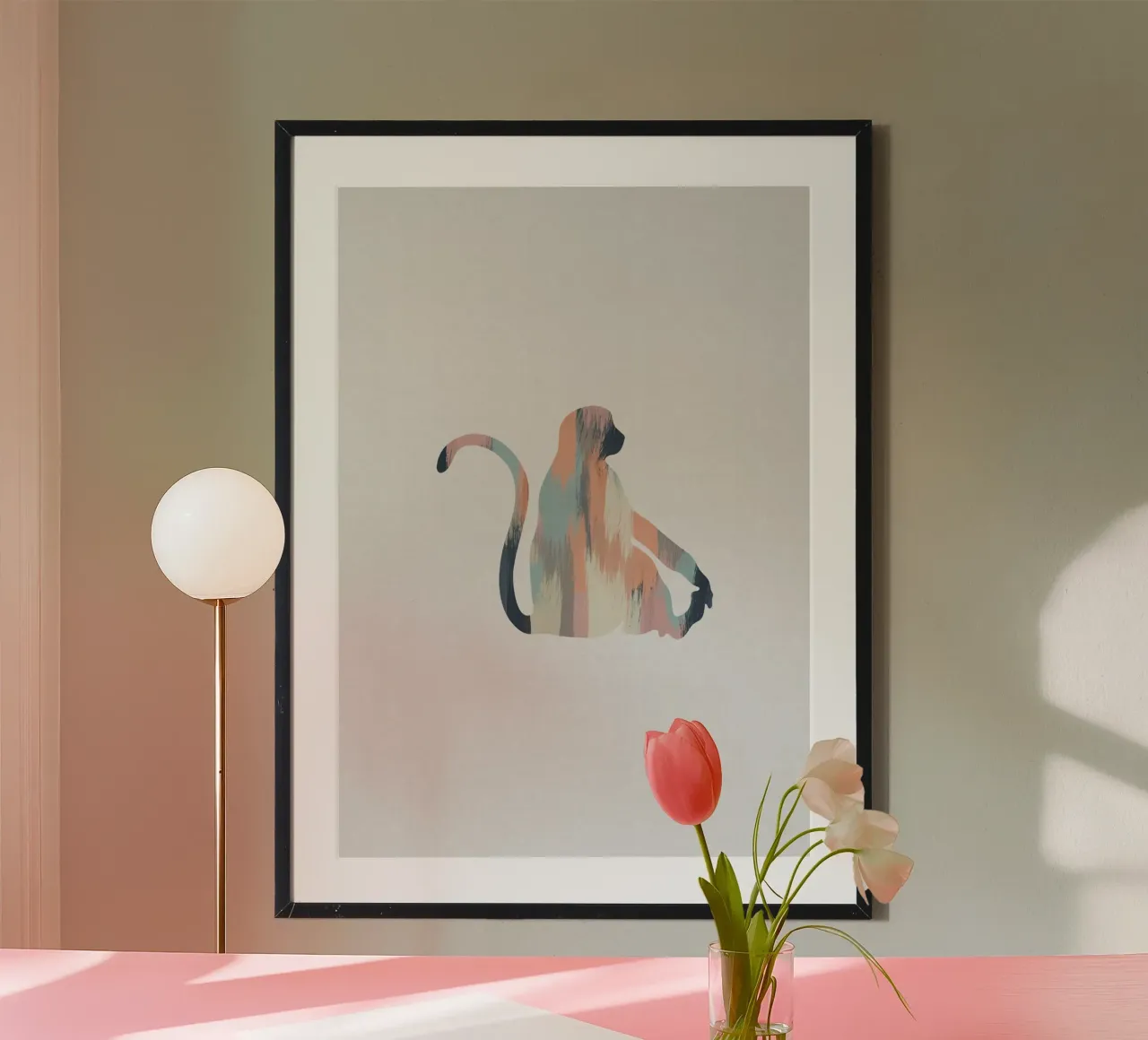 Pastel Monkey poster da Orara Studio