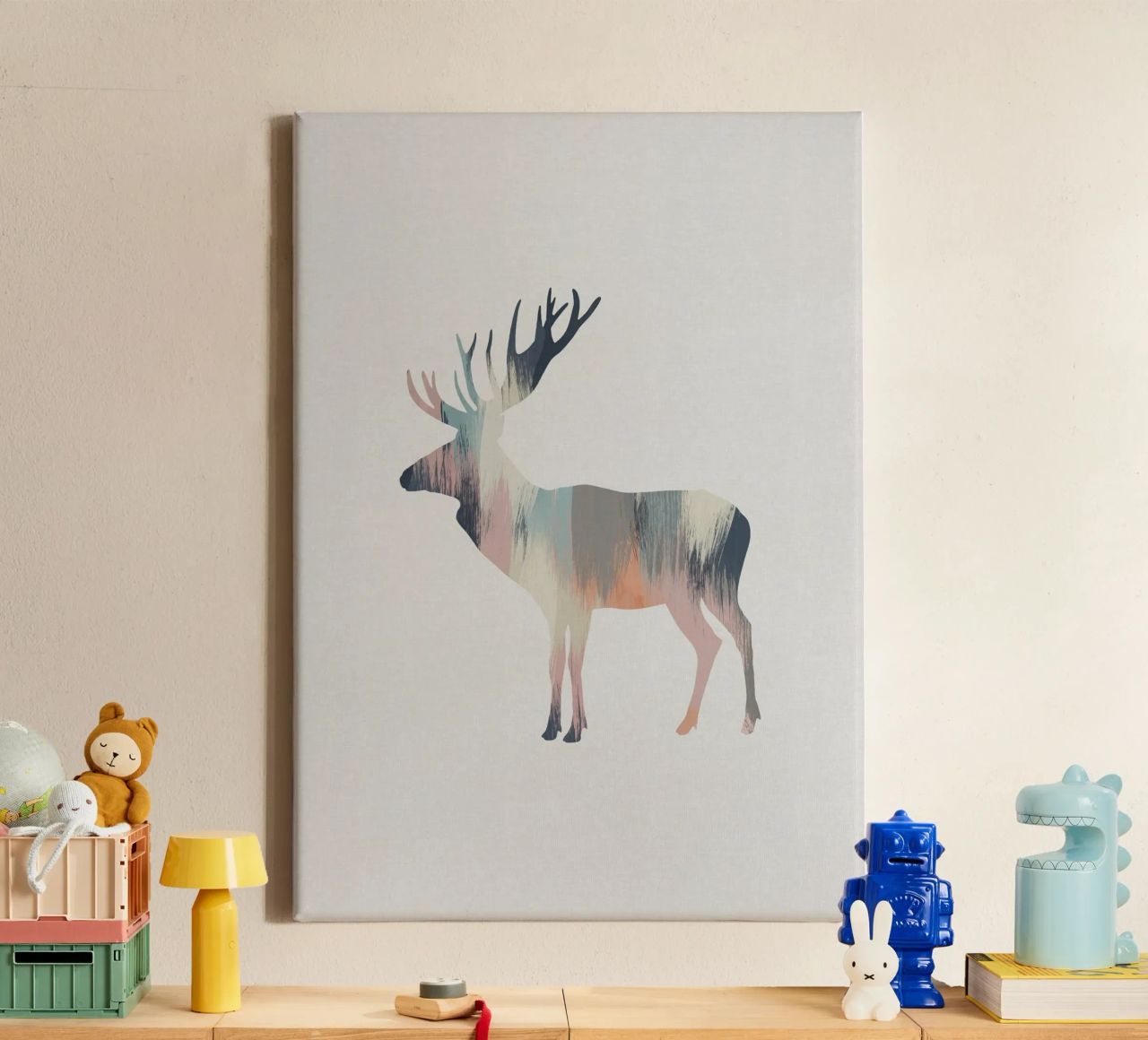 Pastell-Elch Leinwand von Orara Studio