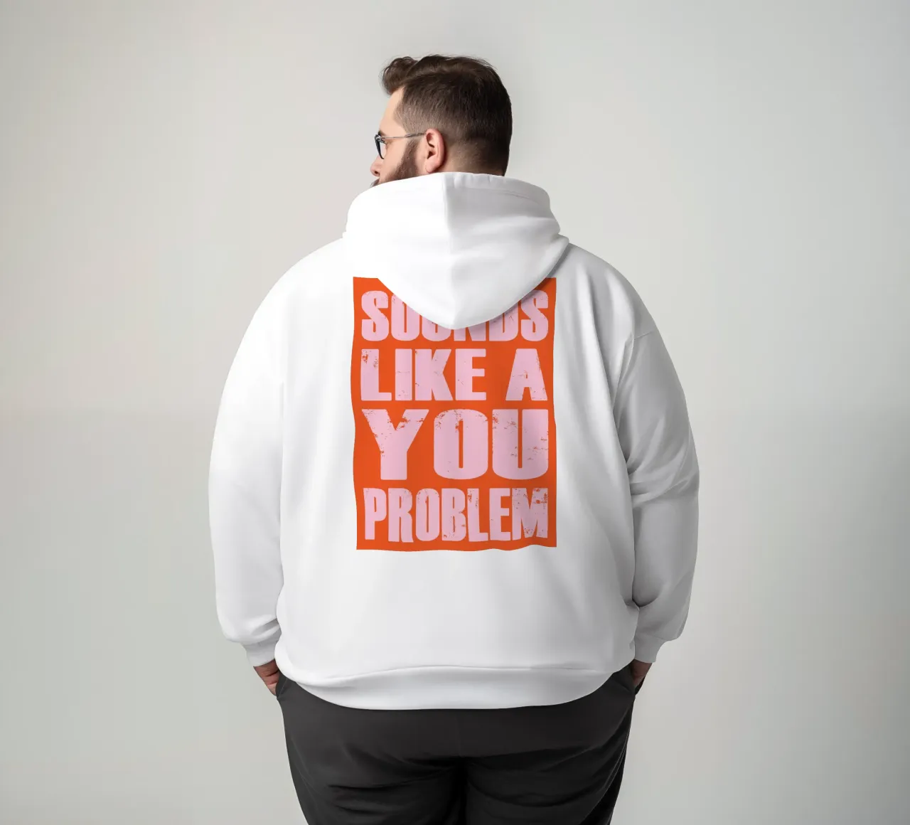 Sembra un problema tuo felpa con cappuccio da syabiqo