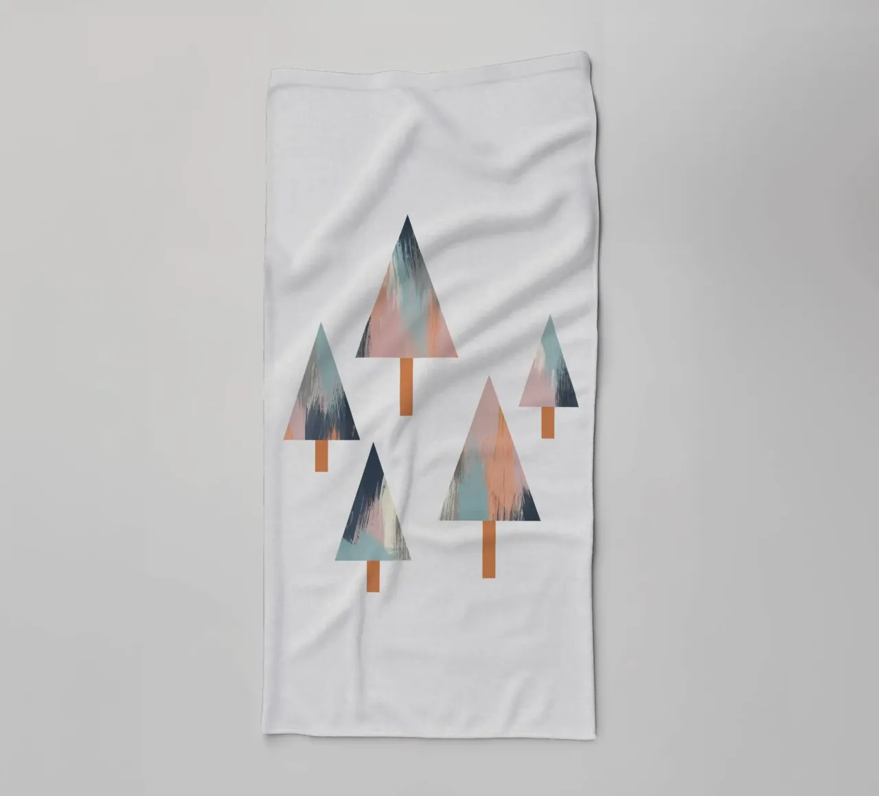 Pastel Trees towel by Orara Studio