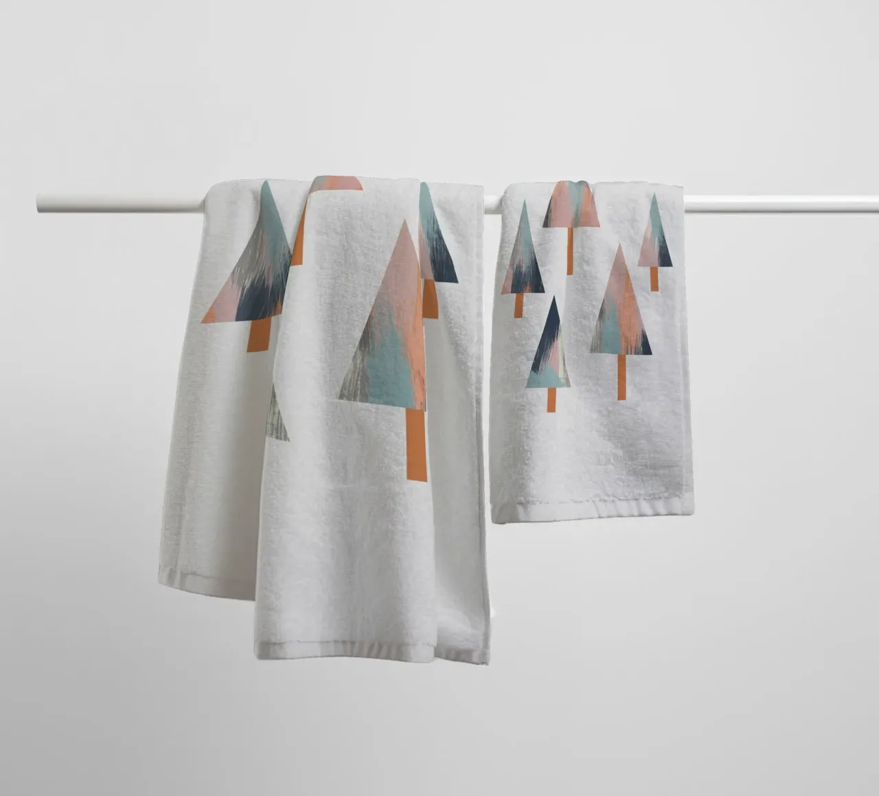 Pastel Trees towel by Orara Studio