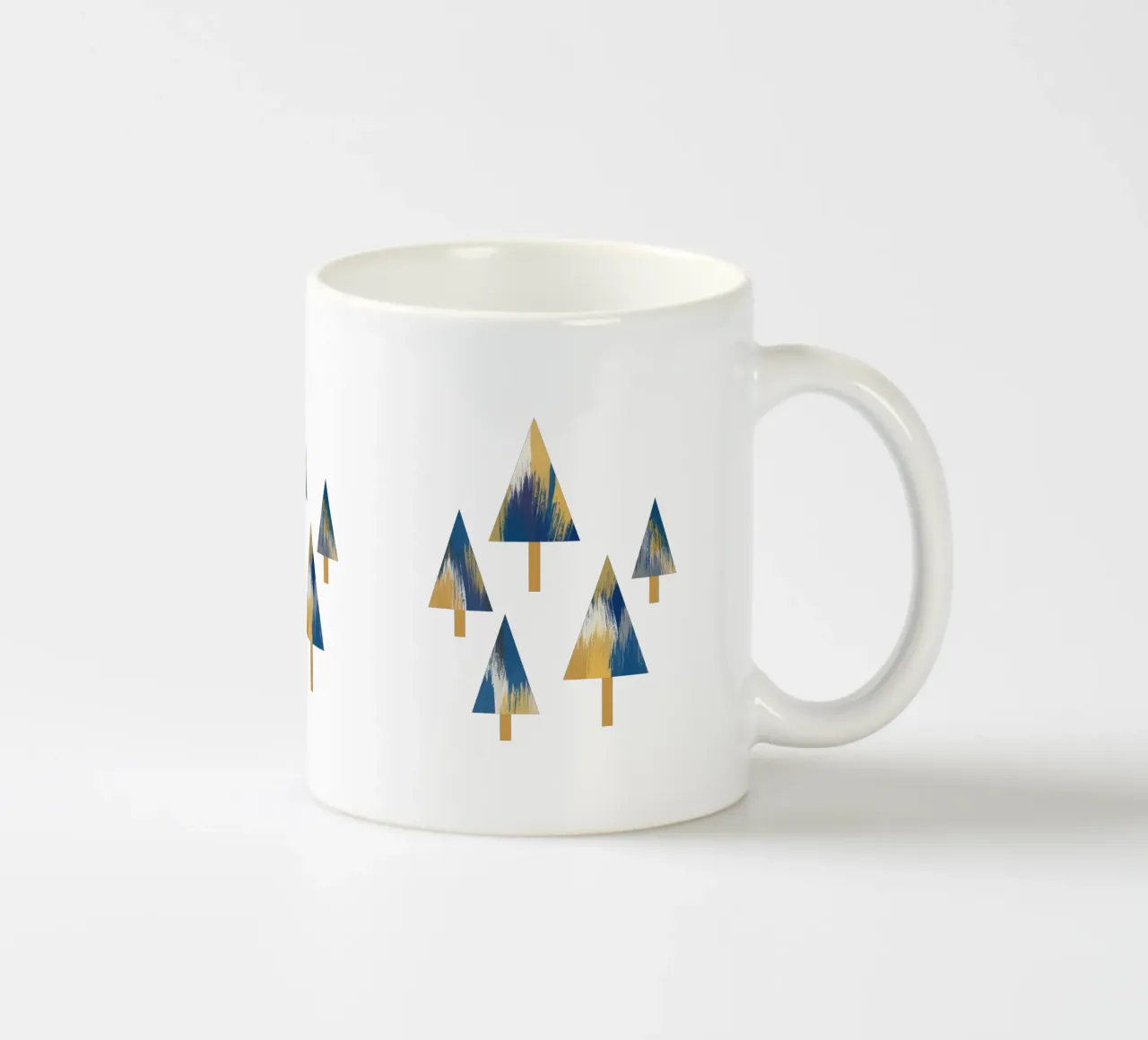 Alberi blu e gialli tazza in ceramica da Orara Studio