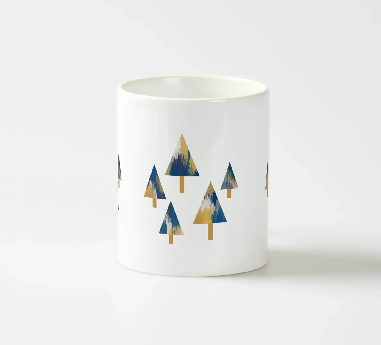 Alberi blu e gialli tazza in ceramica da Orara Studio