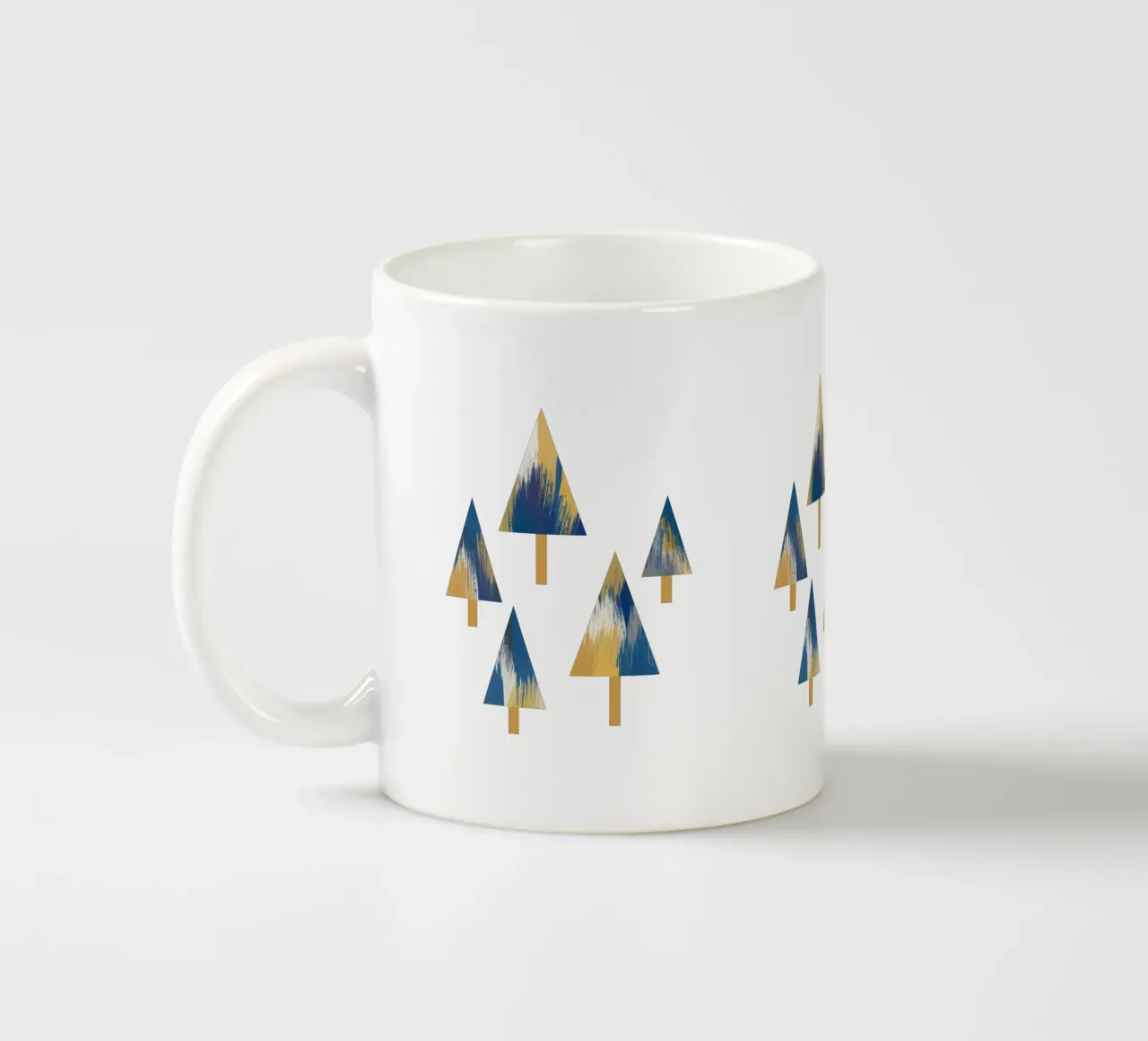 Alberi blu e gialli tazza in ceramica da Orara Studio