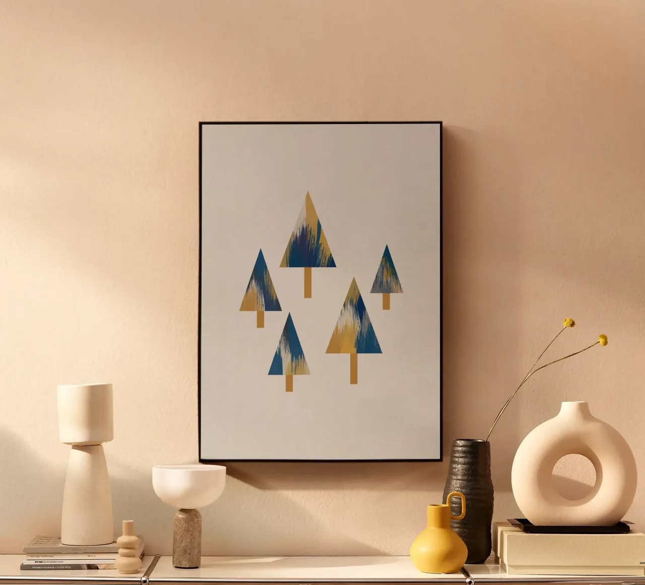 Alberi blu e gialli plexiglass da Orara Studio