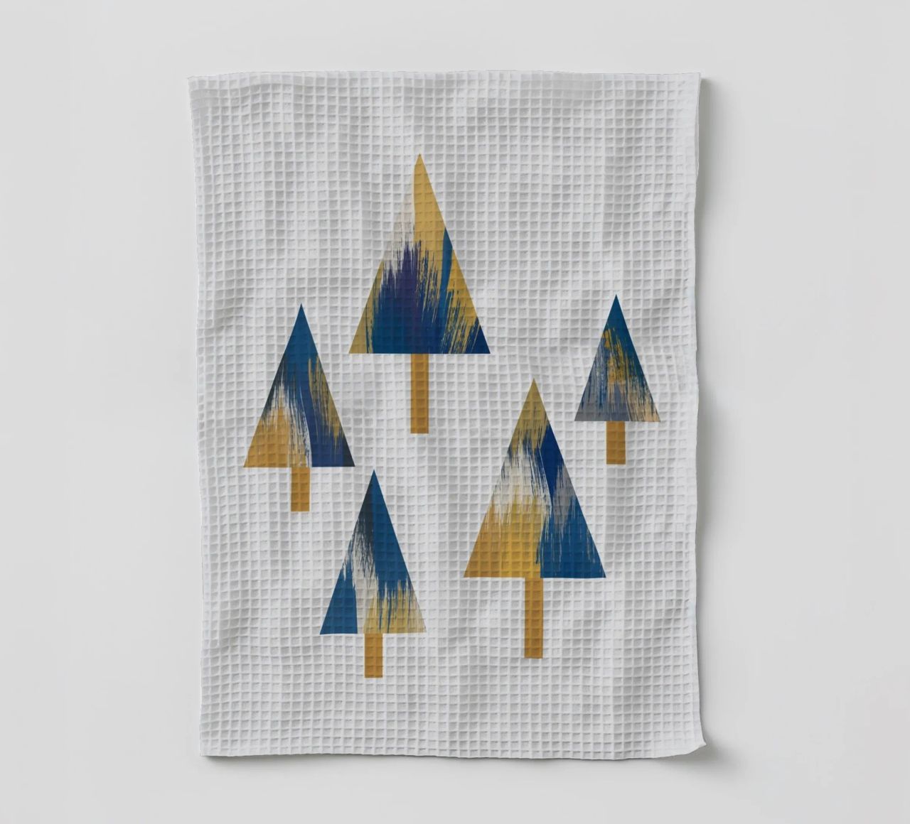 Arbres bleu et jaune torchon de Orara Studio